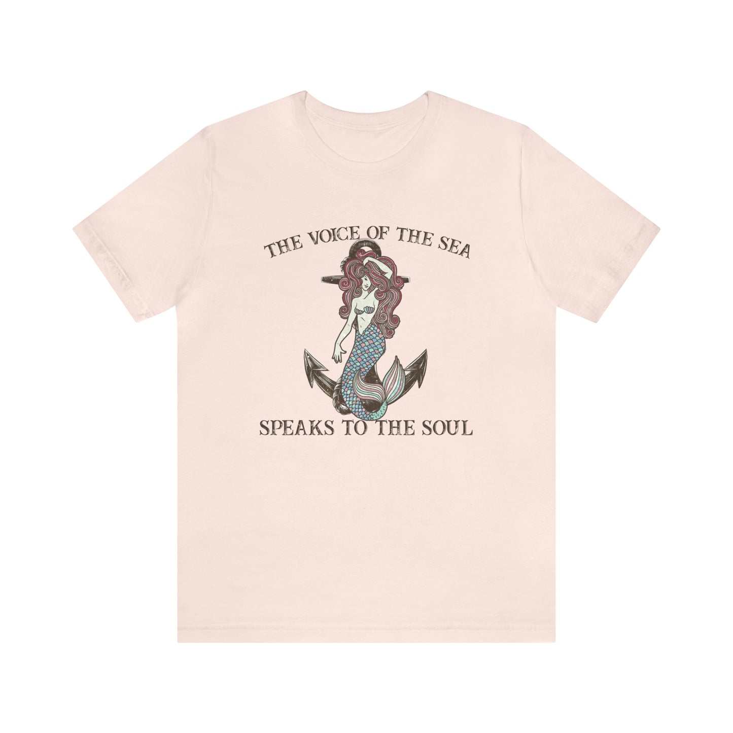 "The Voice of the Sea Speaks to the Soul" Bella Canvas Short Sleeve Tee