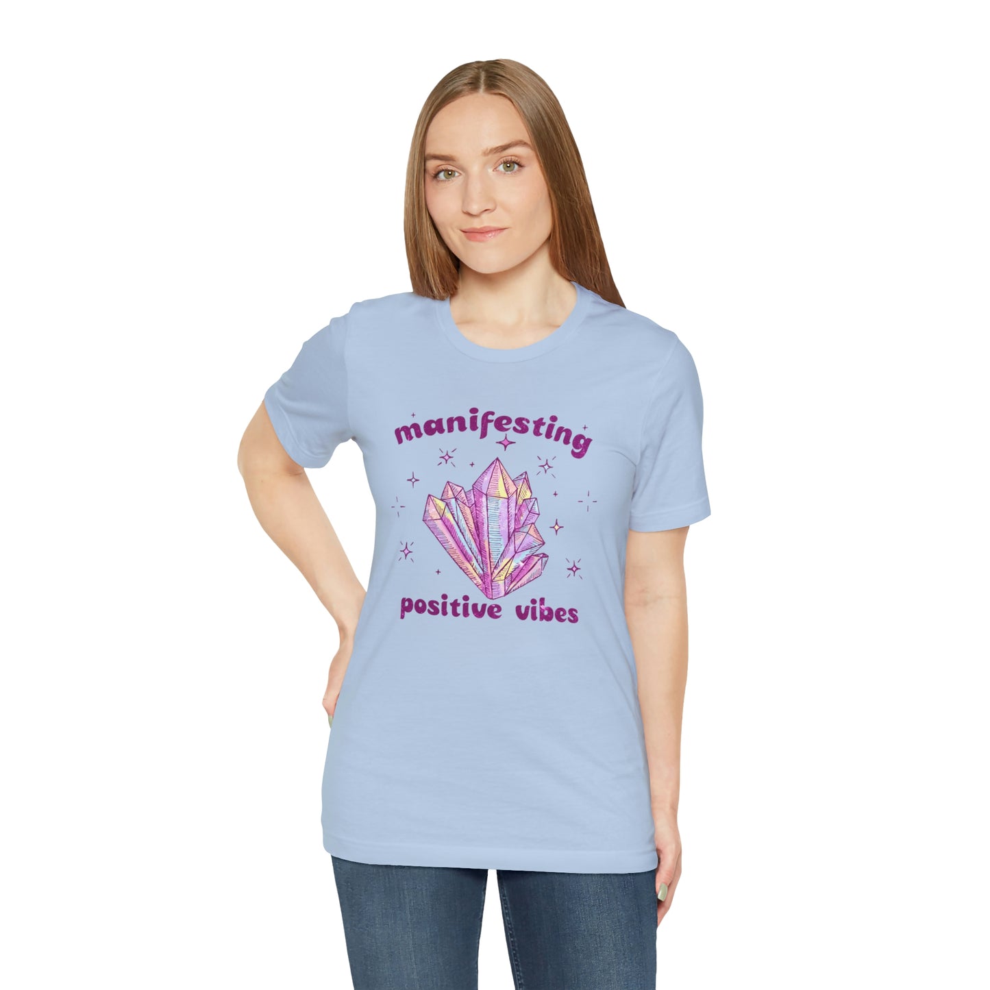 "Manifesting Positive Vibes" Bella Canvas Short Sleeve Tee