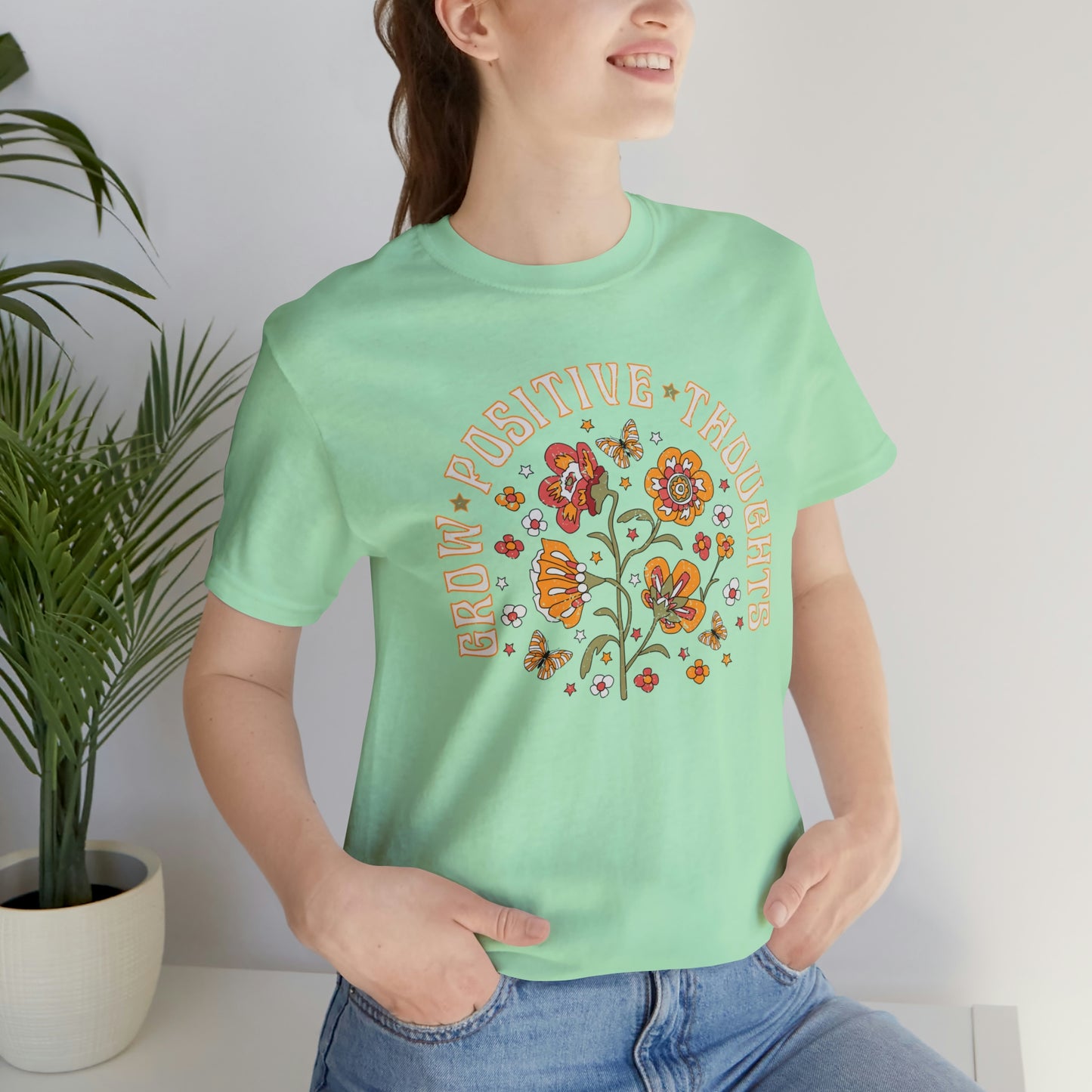 "Grow Positive Thoughts" Bella Canvas Short Sleeve Tee