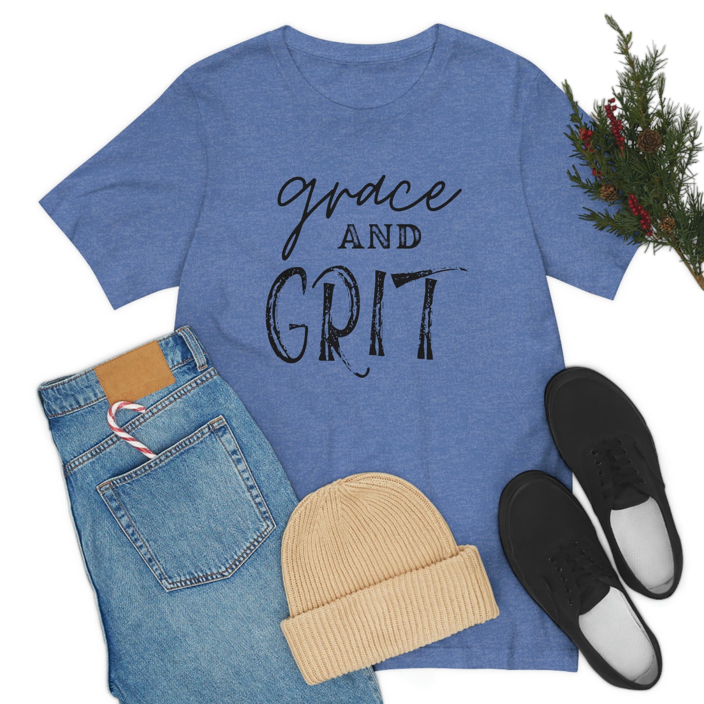 "Grace and Grit" Unisex Jersey Short Tee