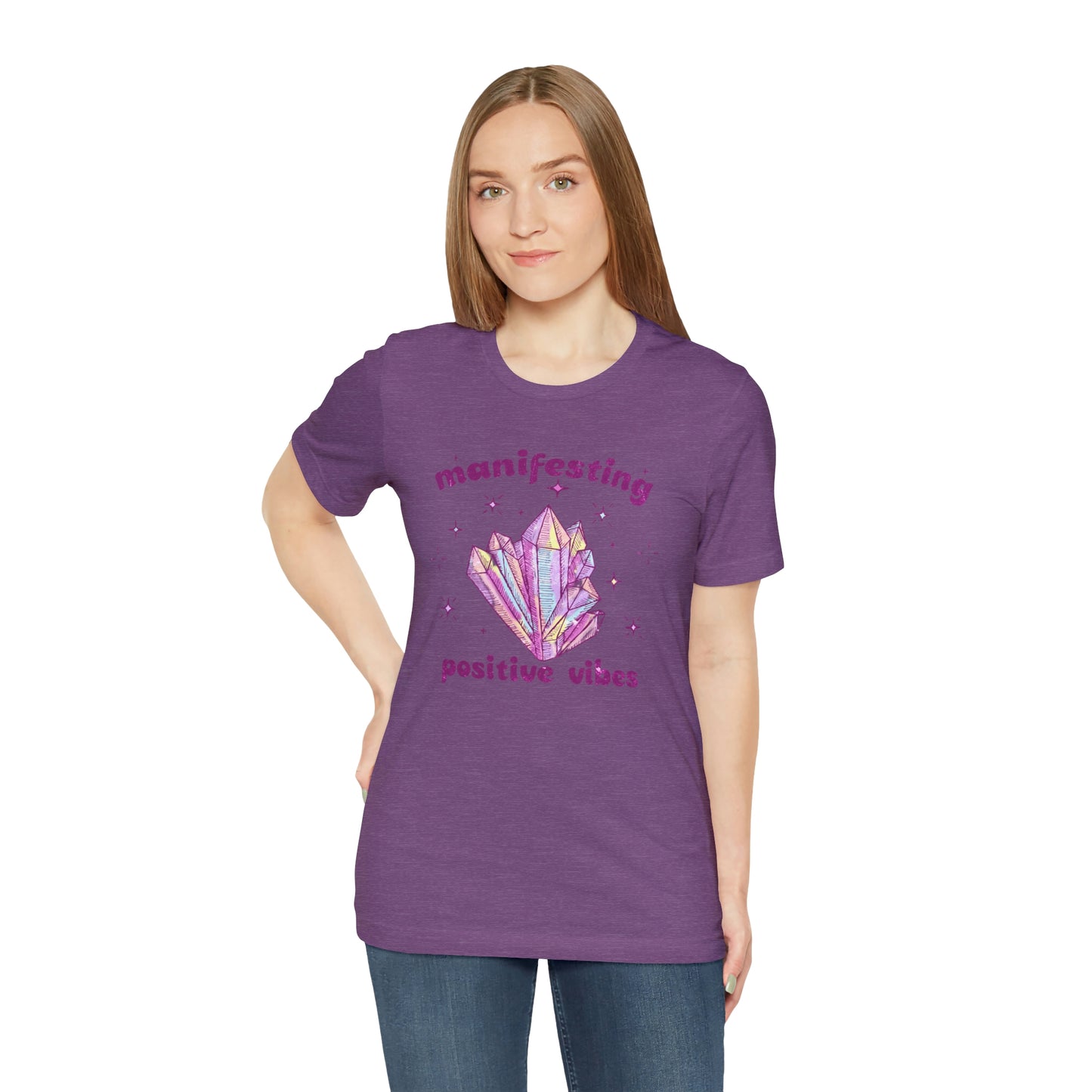 "Manifesting Positive Vibes" Bella Canvas Short Sleeve Tee
