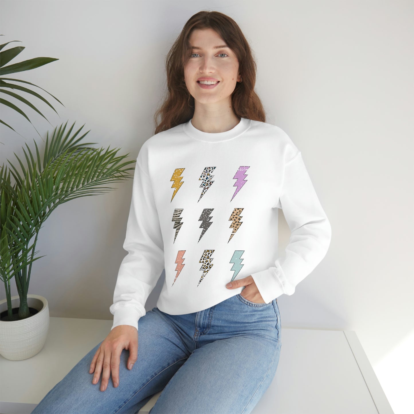 "Lightening Bolt" Unisex Heavy Blend™ Crewneck Sweatshirt