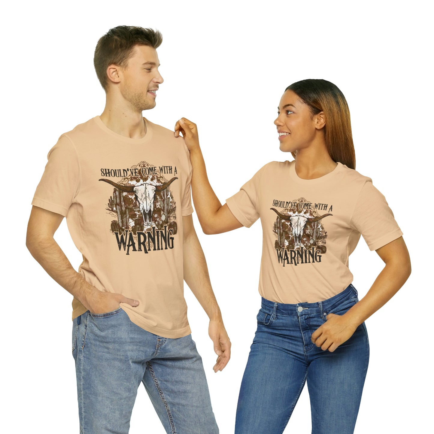 "Should've Come With A Warning" Bella Canvas Short Sleeve Tee