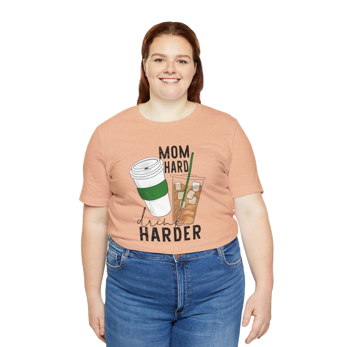 "Mom Hard, Drink Harder" Bella Canvas Short Sleeve Tee