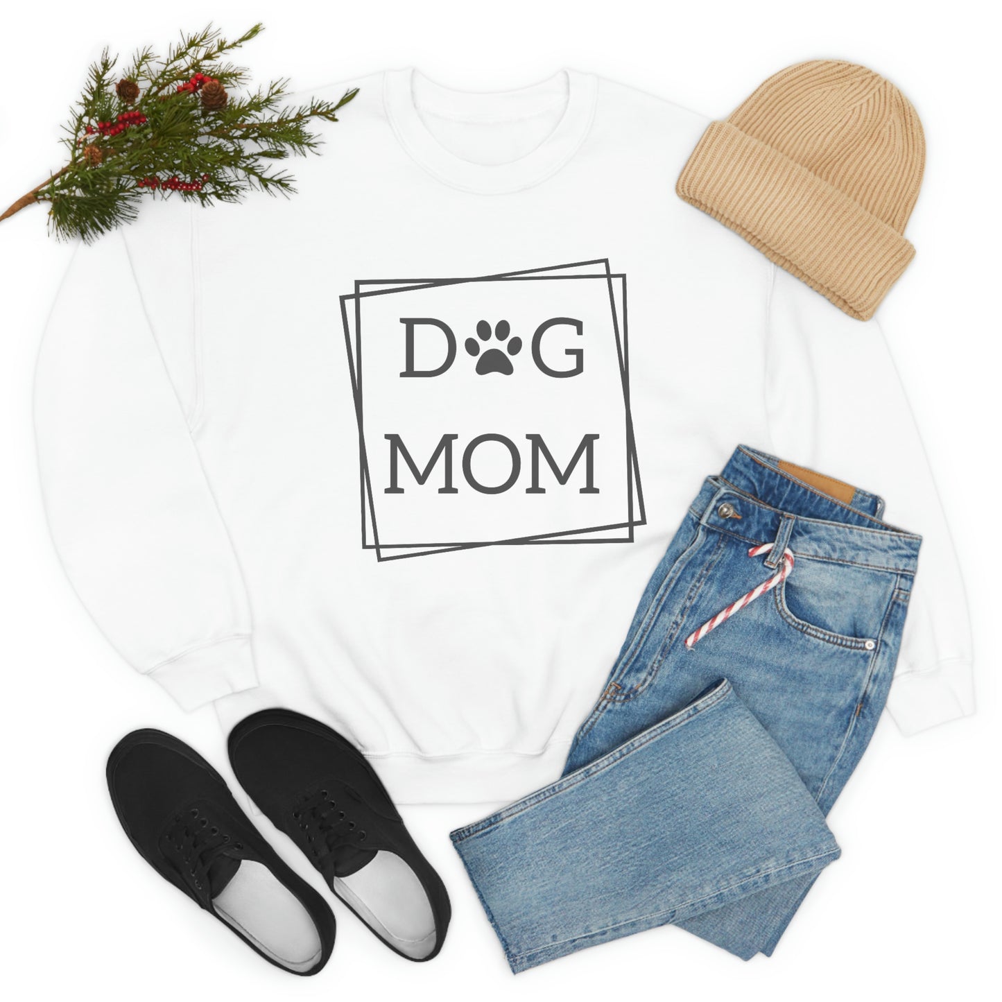 "Dog Mom" Unisex Heavy Blend™ Crewneck Sweatshirt