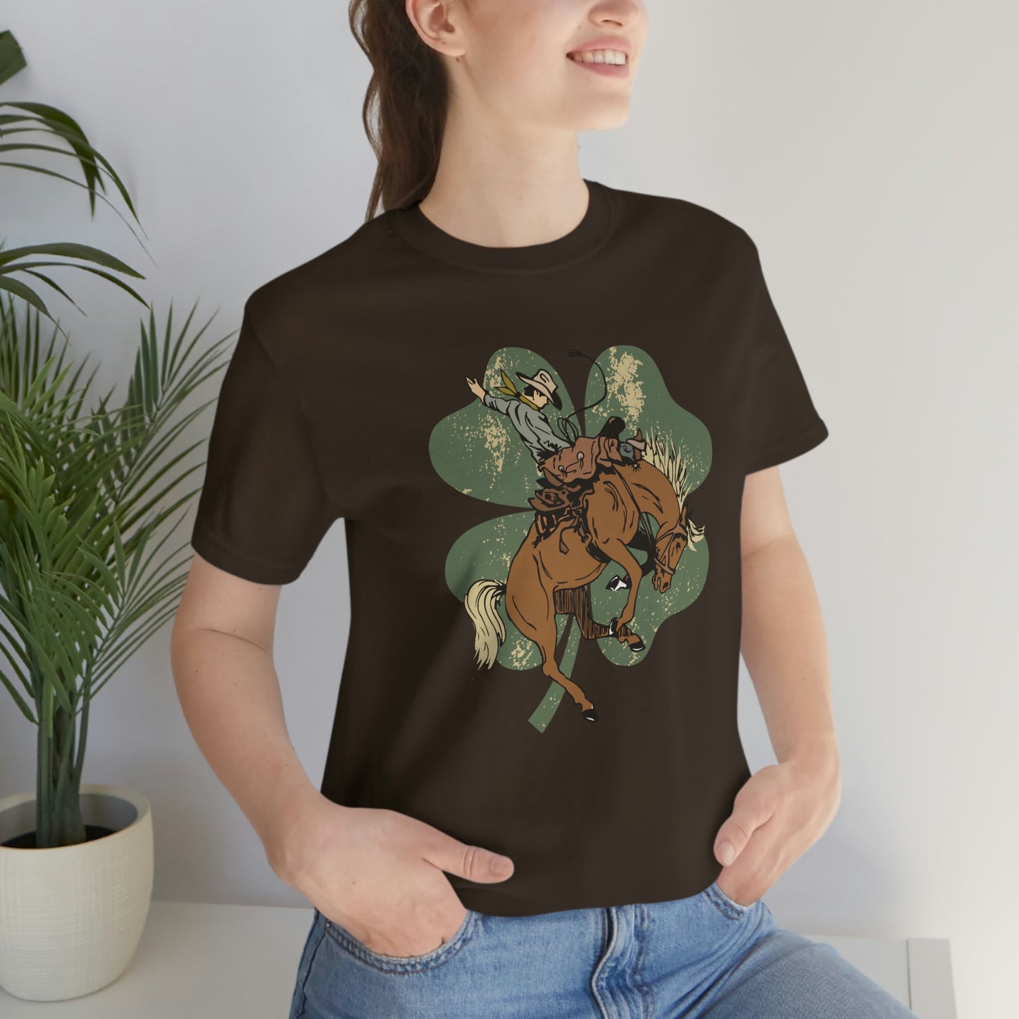 "Lucky Cowboy" Unisex Jersey Short Sleeve Tee (Bella Cavas 3001)