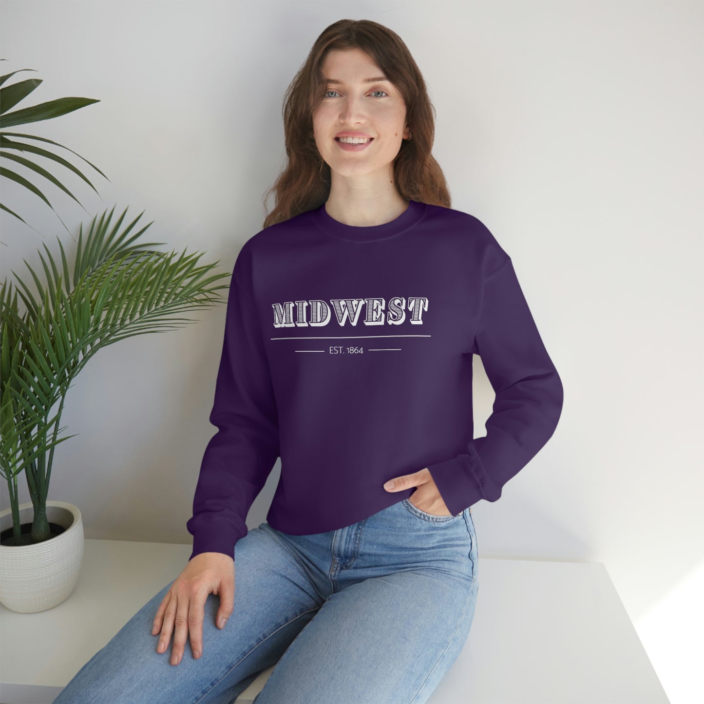 "Midwest" Unisex Heavy Blend™ Crewneck Sweatshirt