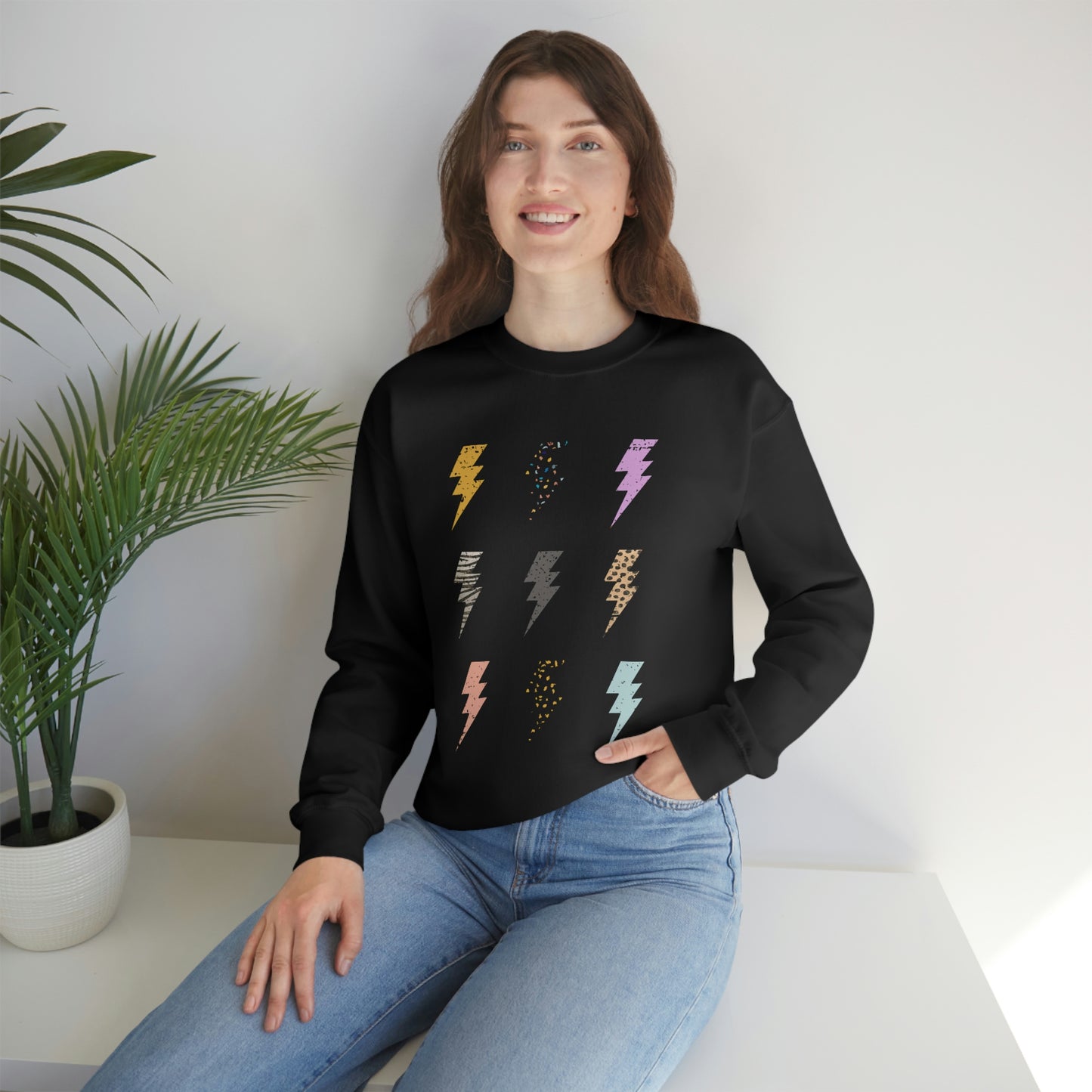 "Lightening Bolt" Unisex Heavy Blend™ Crewneck Sweatshirt