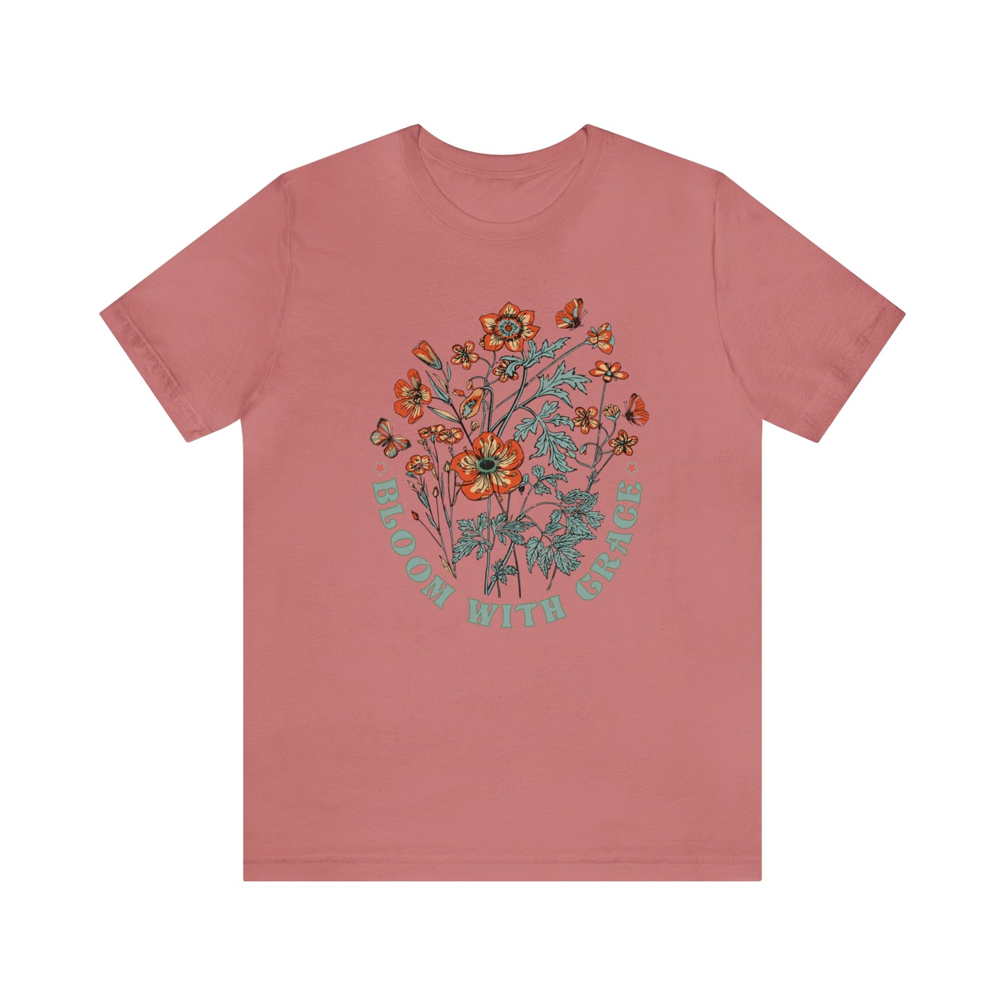 "Bloom With Grace" Bella Canvas Short Sleeve Tee