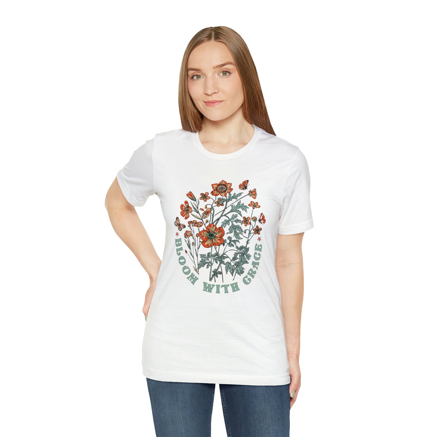 "Bloom With Grace" Bella Canvas Short Sleeve Tee