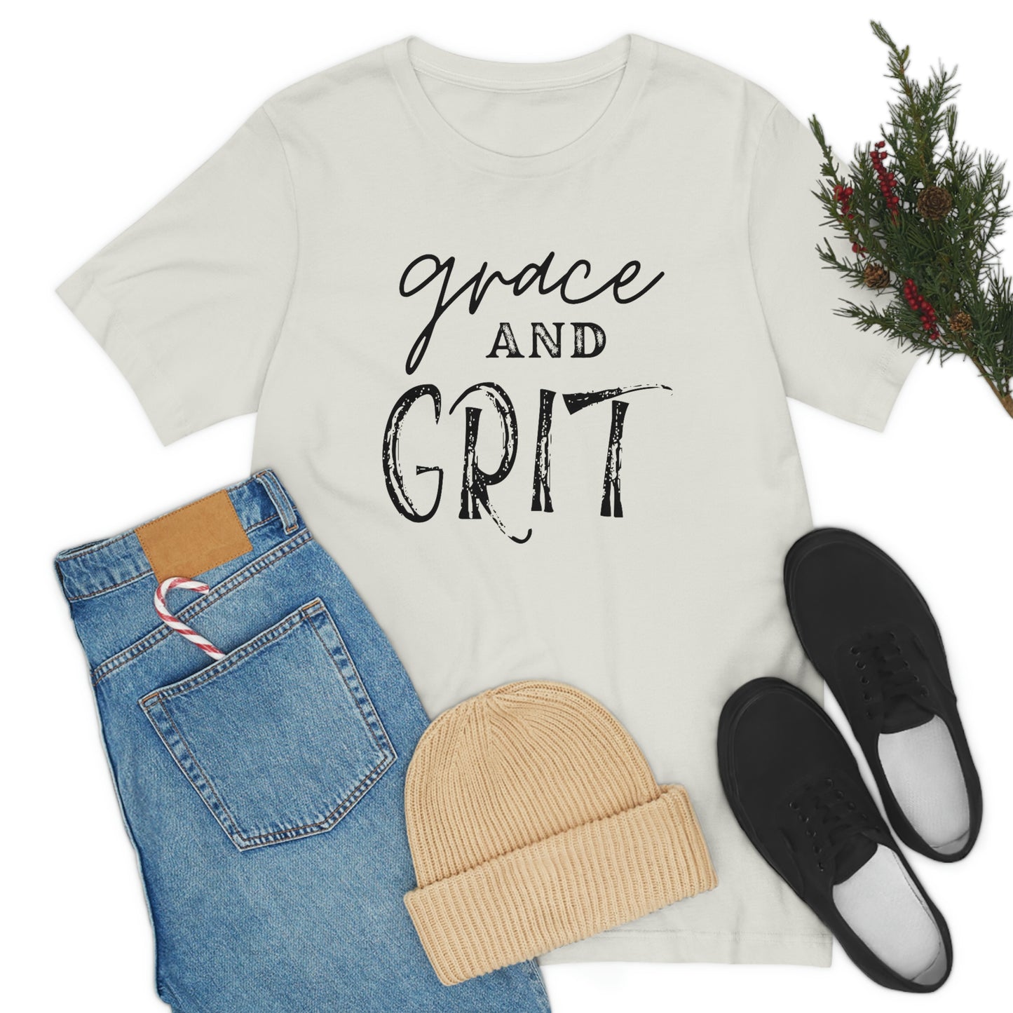 "Grace and Grit" Unisex Jersey Short Tee