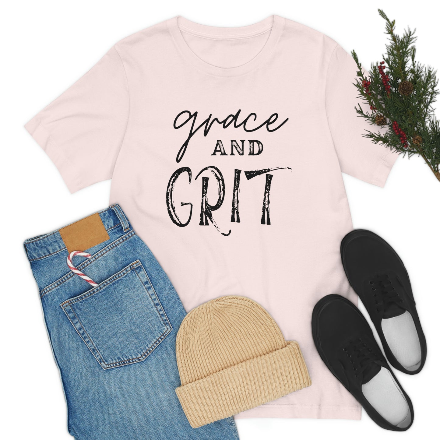 "Grace and Grit" Unisex Jersey Short Tee
