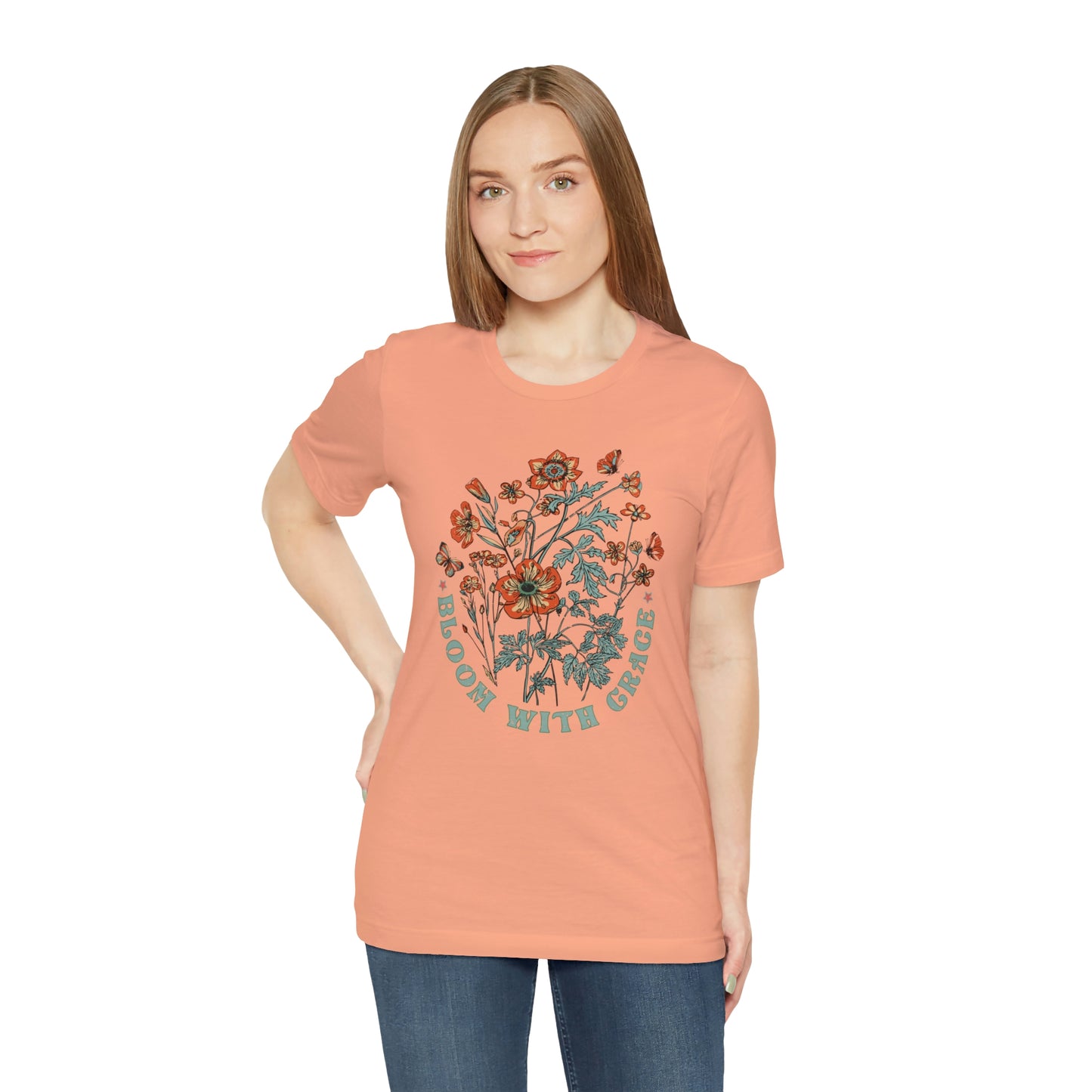 "Bloom With Grace" Bella Canvas Short Sleeve Tee
