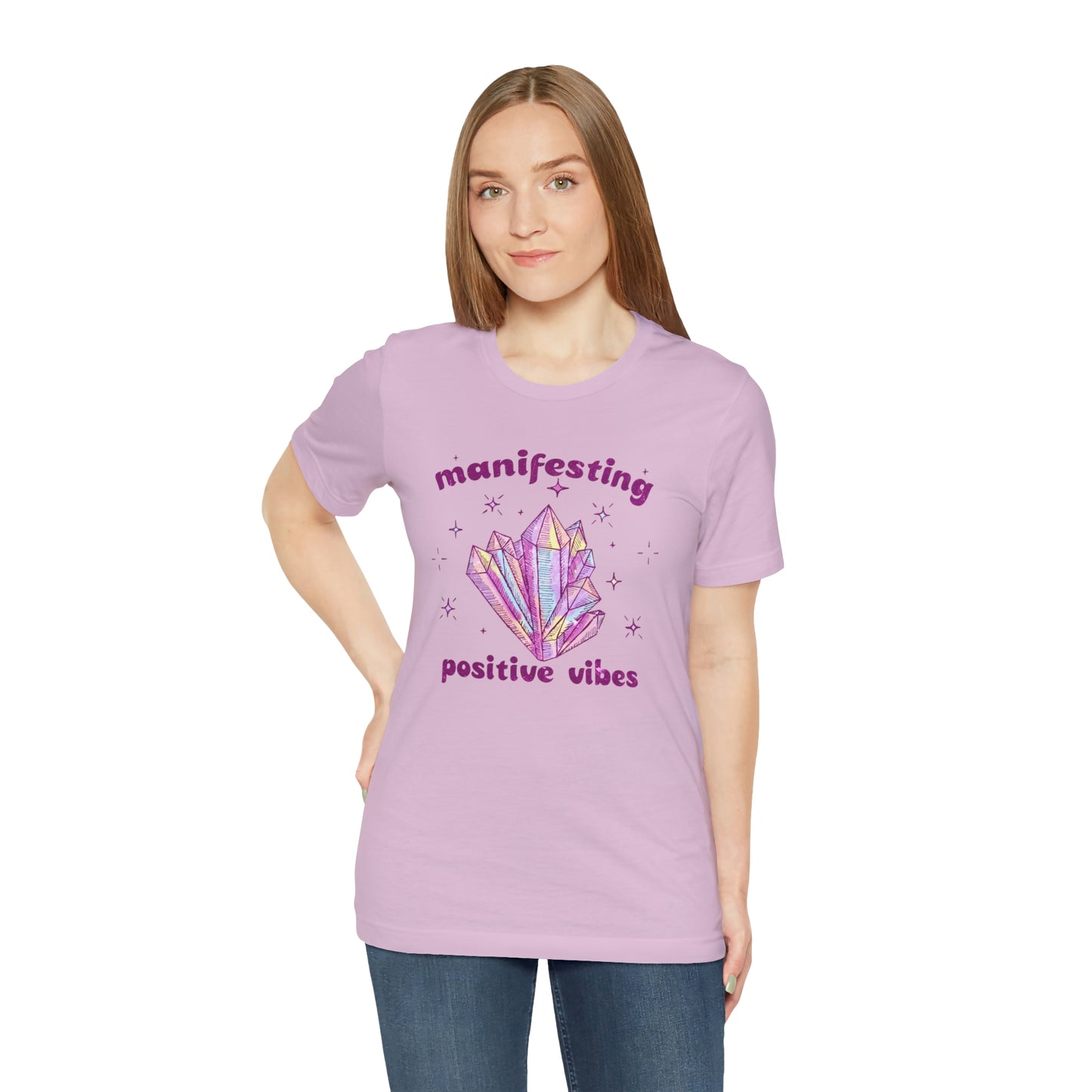 "Manifesting Positive Vibes" Bella Canvas Short Sleeve Tee