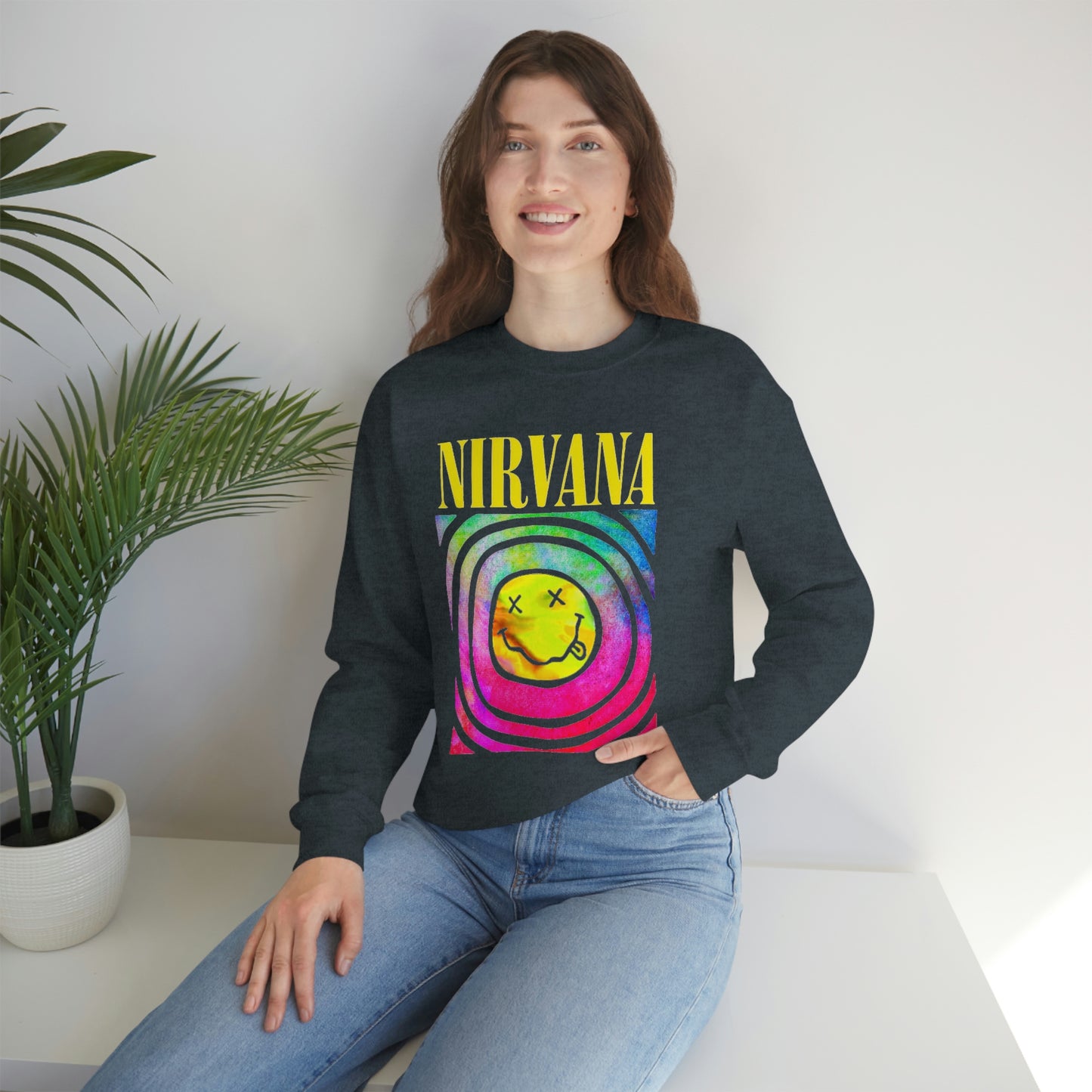 "Nirvana" Graphic Crewneck Sweatshirt