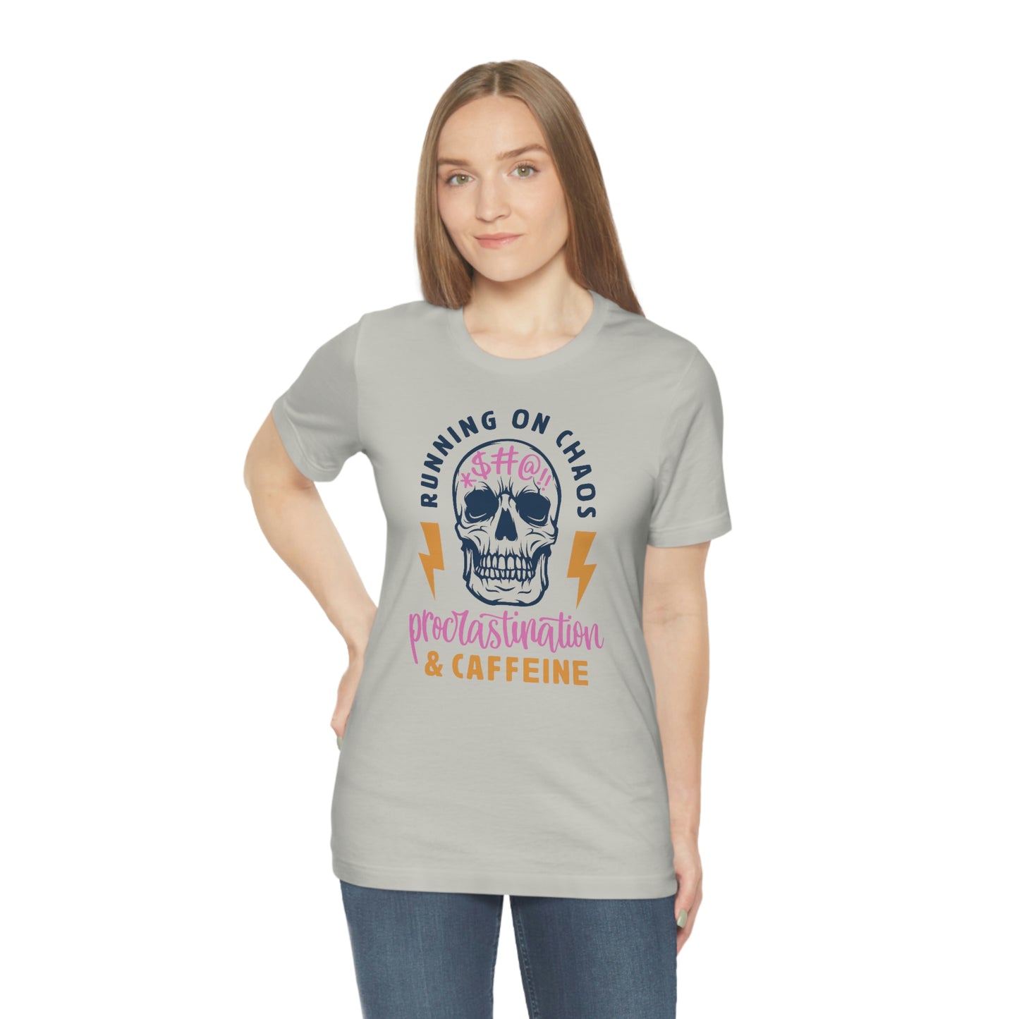 "Chaos and Caffeine" Unisex Jersey Short Sleeve Tee