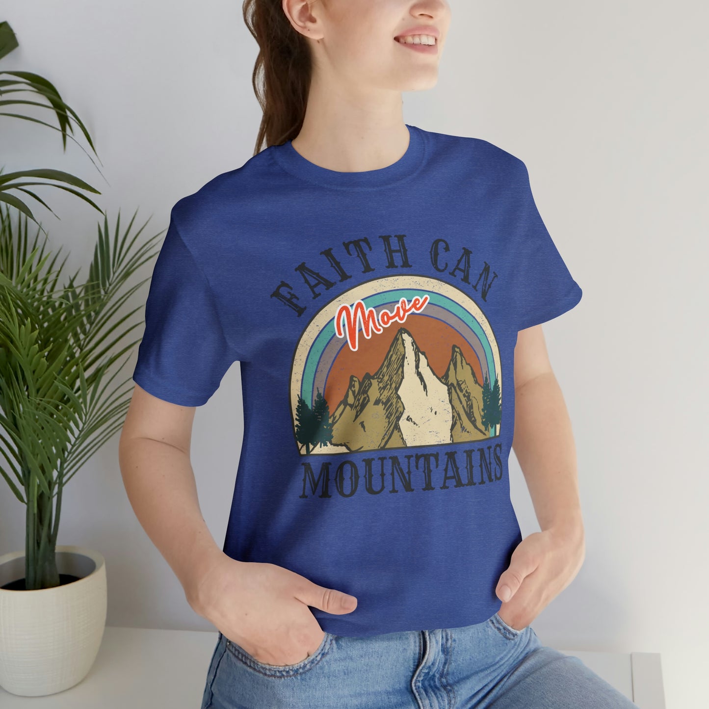 "Faith Can Move Mountains" Bella Canvas Short Sleeve Tee