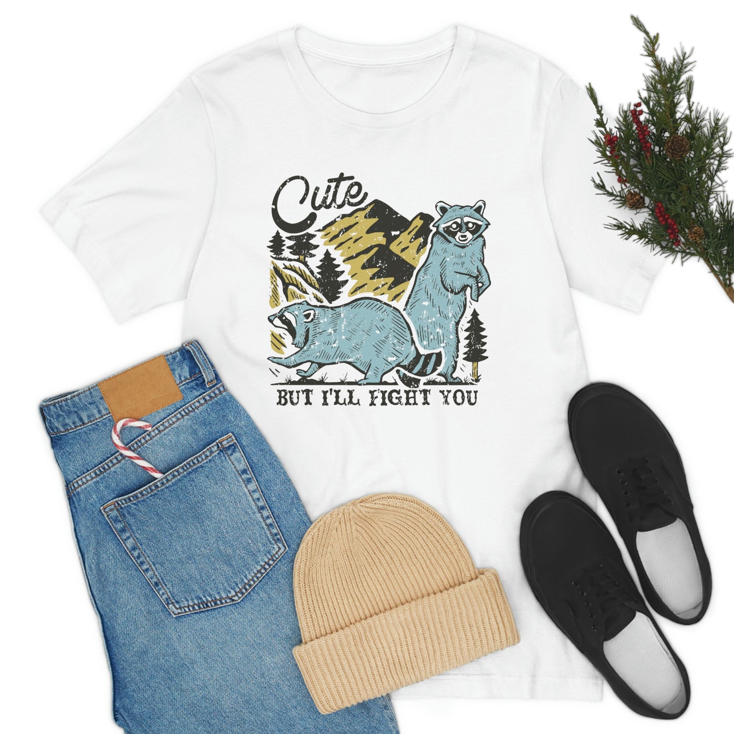 "Cute, but I'll fight you" Bella Canvas Unisex Jersey Short Sleeve Tee