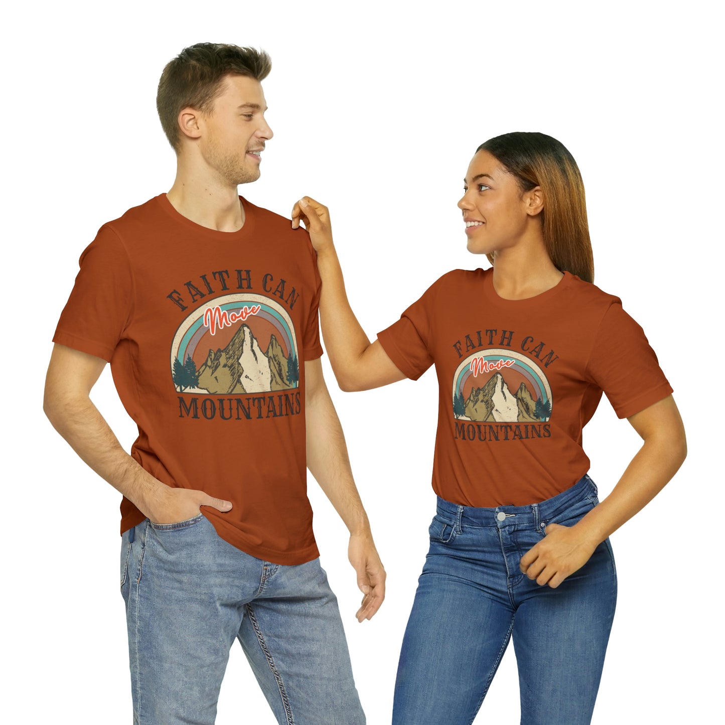 "Faith Can Move Mountains" Bella Canvas Short Sleeve Tee