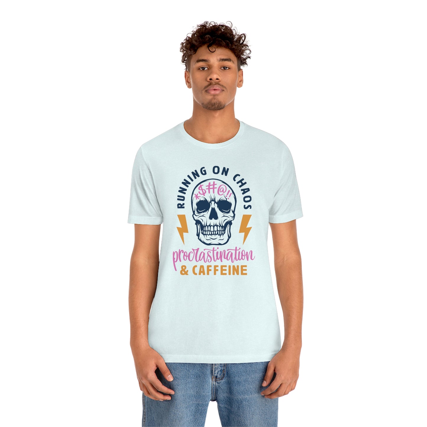 "Chaos and Caffeine" Unisex Jersey Short Sleeve Tee