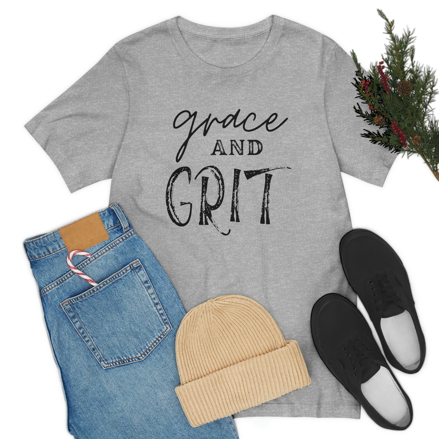 "Grace and Grit" Unisex Jersey Short Tee
