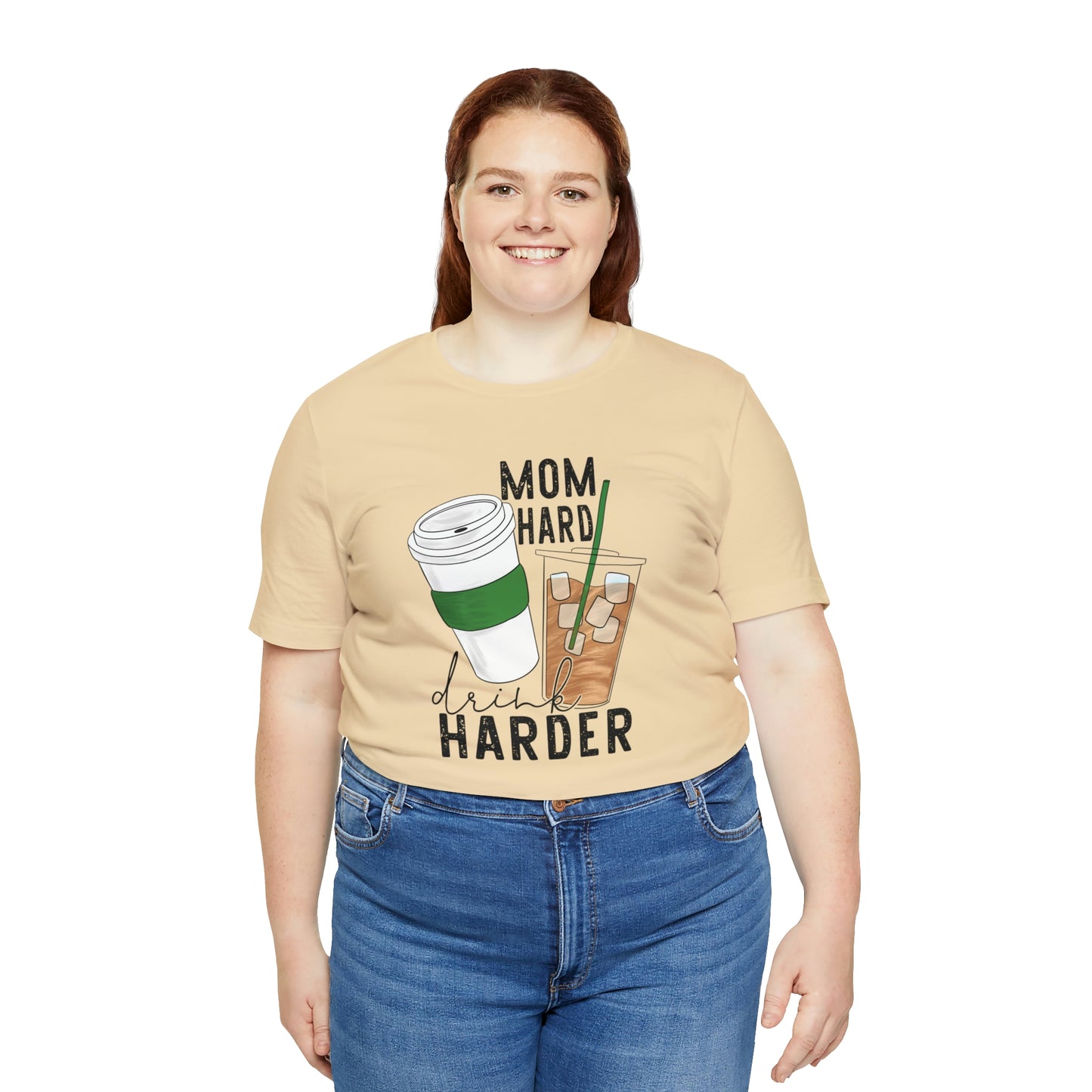 "Mom Hard, Drink Harder" Bella Canvas Short Sleeve Tee
