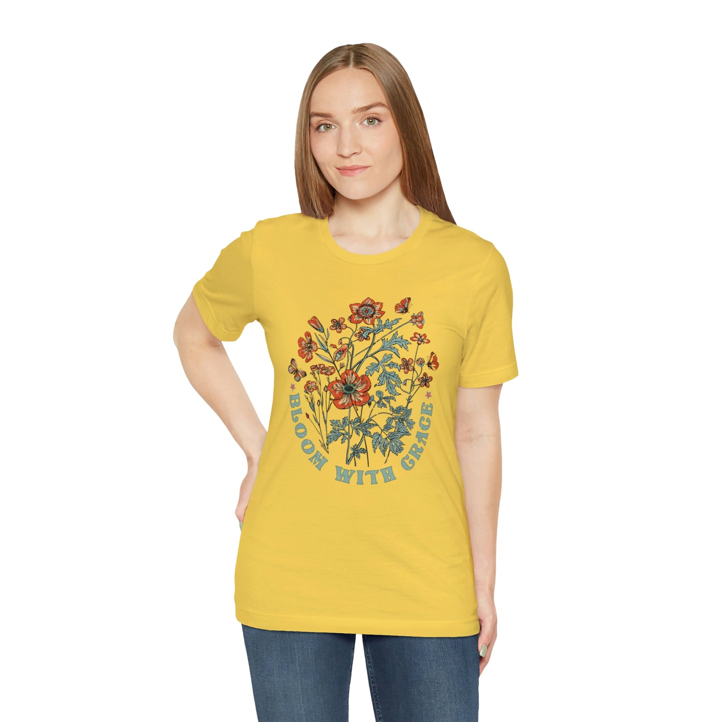 "Bloom With Grace" Bella Canvas Short Sleeve Tee