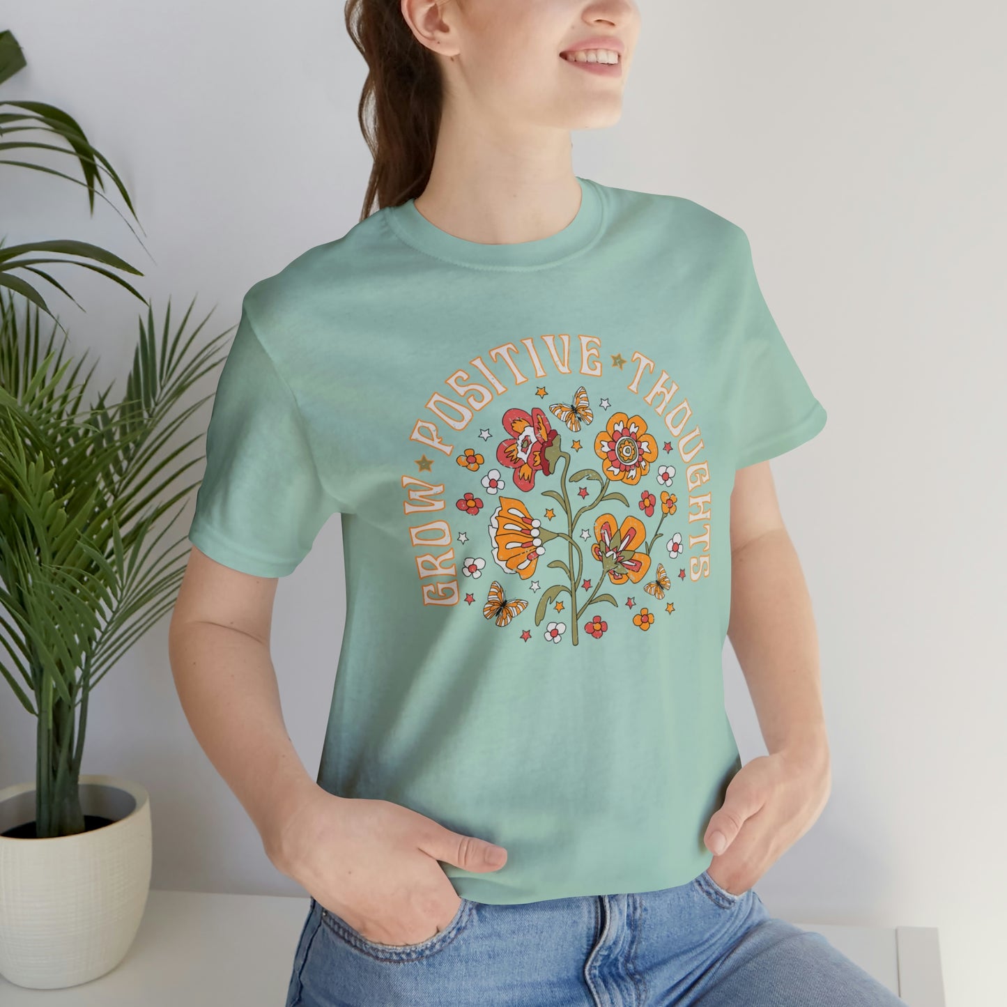 "Grow Positive Thoughts" Bella Canvas Short Sleeve Tee