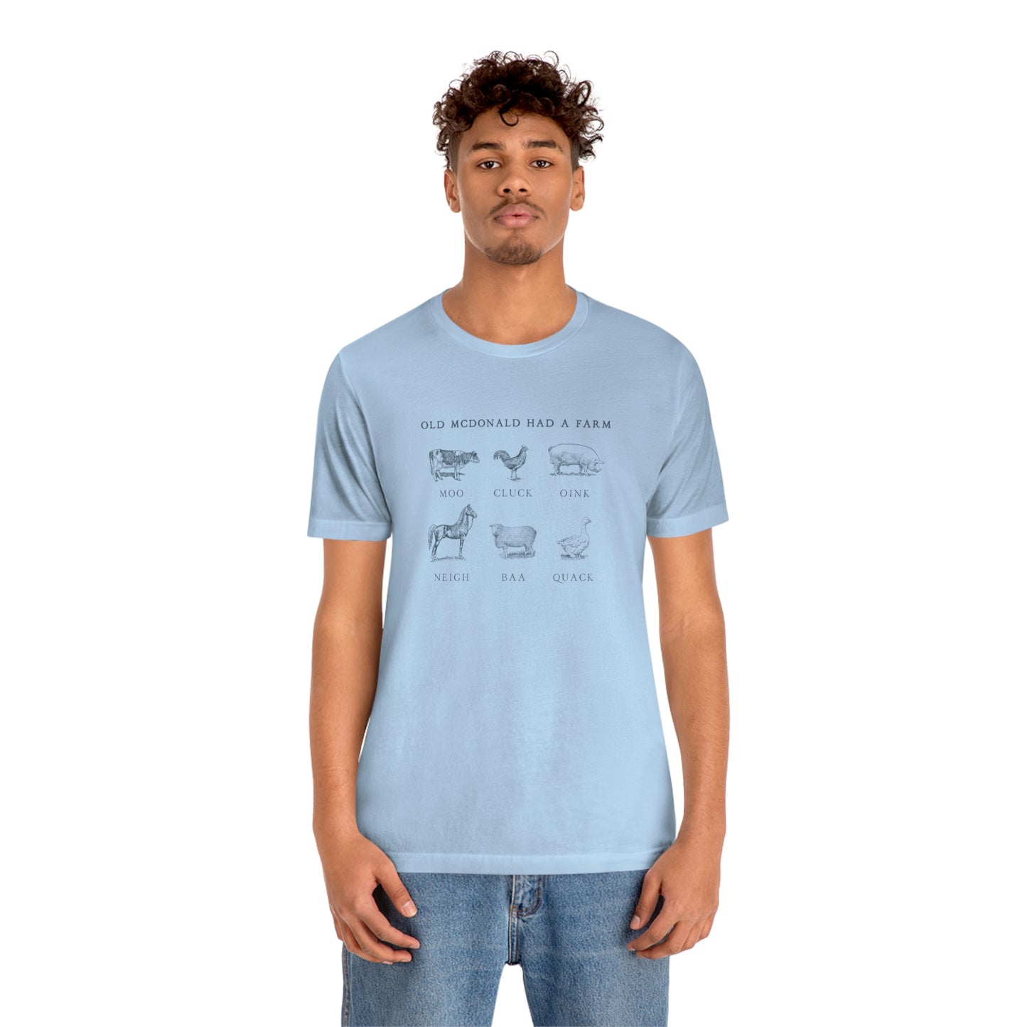 "Old McDonald Tee" Unisex Jersey Short Sleeve Tee (Bella Canvas 3001)