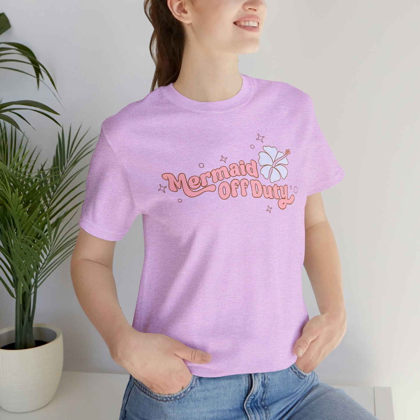 "Mermaid Off Duty" Bella Canvas Short Sleeve Tee