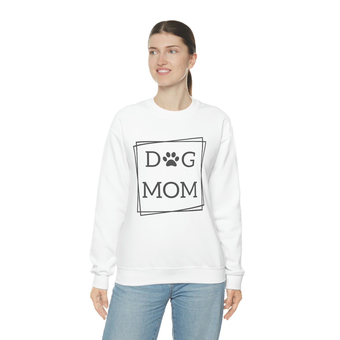 "Dog Mom" Unisex Heavy Blend™ Crewneck Sweatshirt