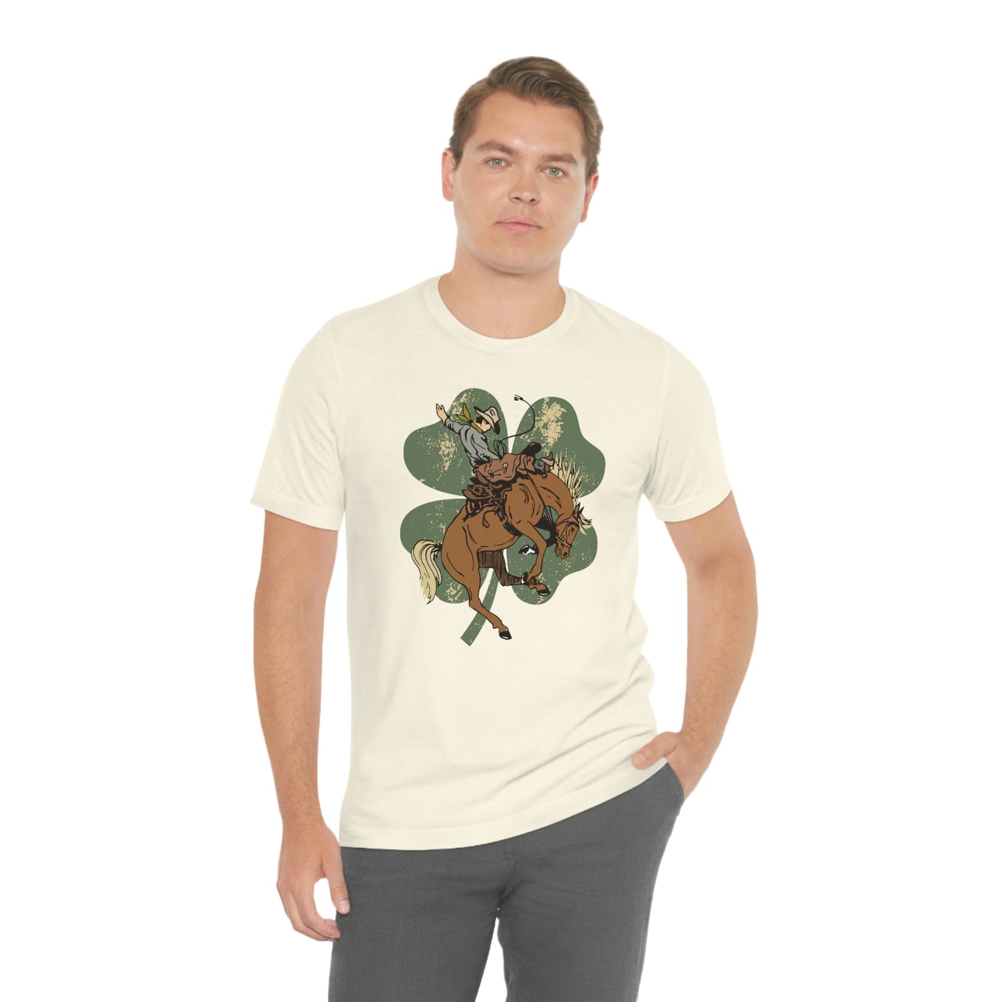 "Lucky Cowboy" Unisex Jersey Short Sleeve Tee (Bella Cavas 3001)