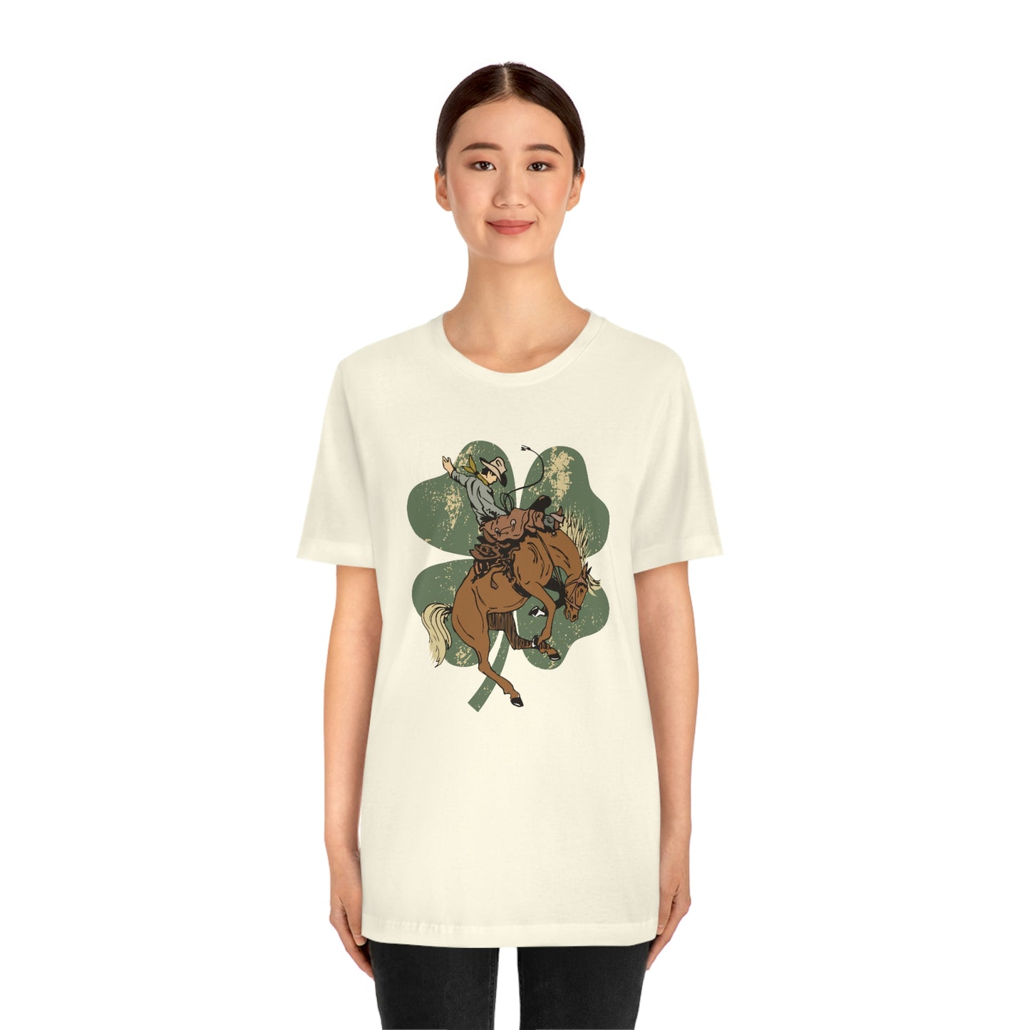 "Lucky Cowboy" Unisex Jersey Short Sleeve Tee (Bella Cavas 3001)