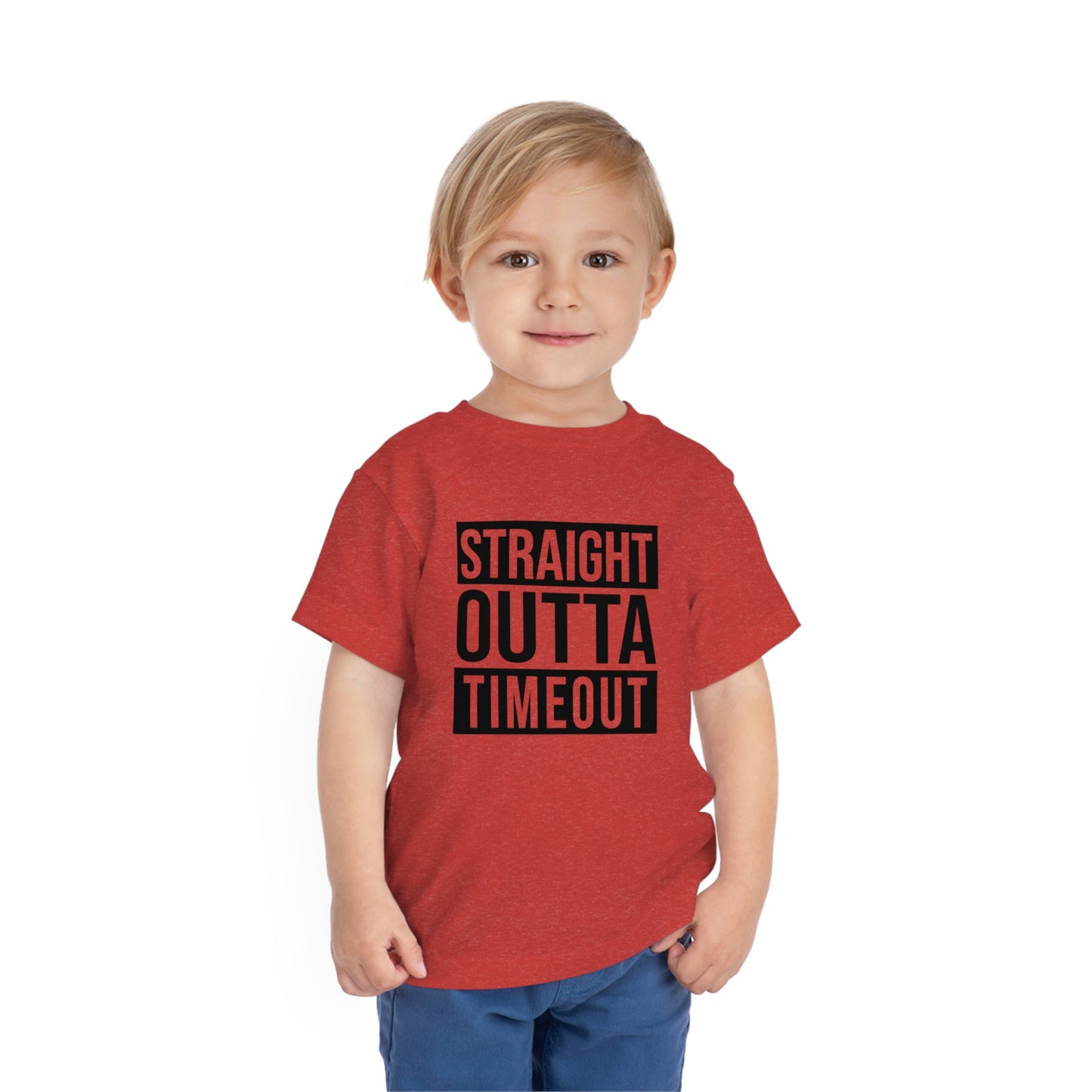 "Straight Outta Timeout" Toddler Short Sleeve Tee (2T-5T)