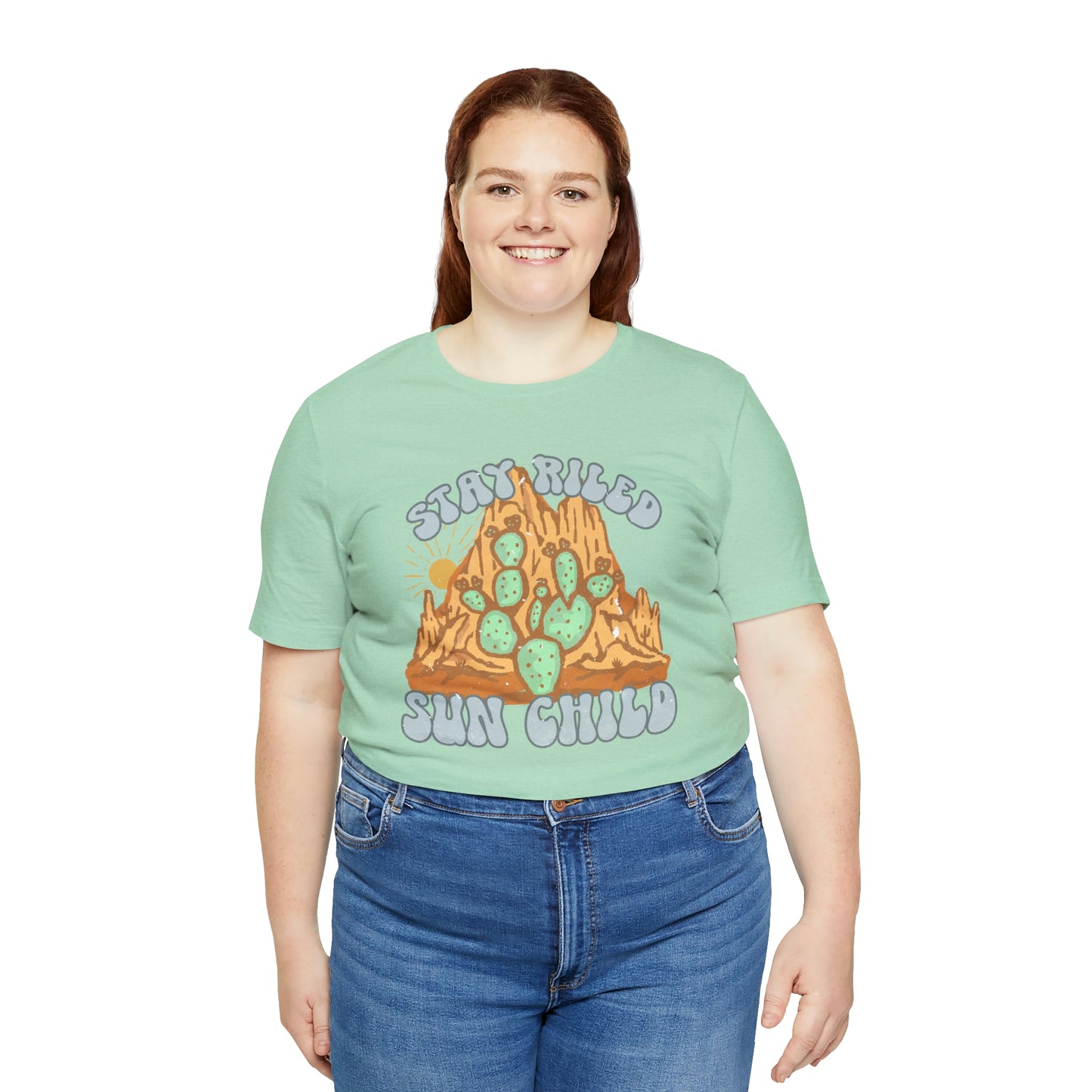 "Stay Riled Sun Child" Bella Canvas Short Sleeve Tee