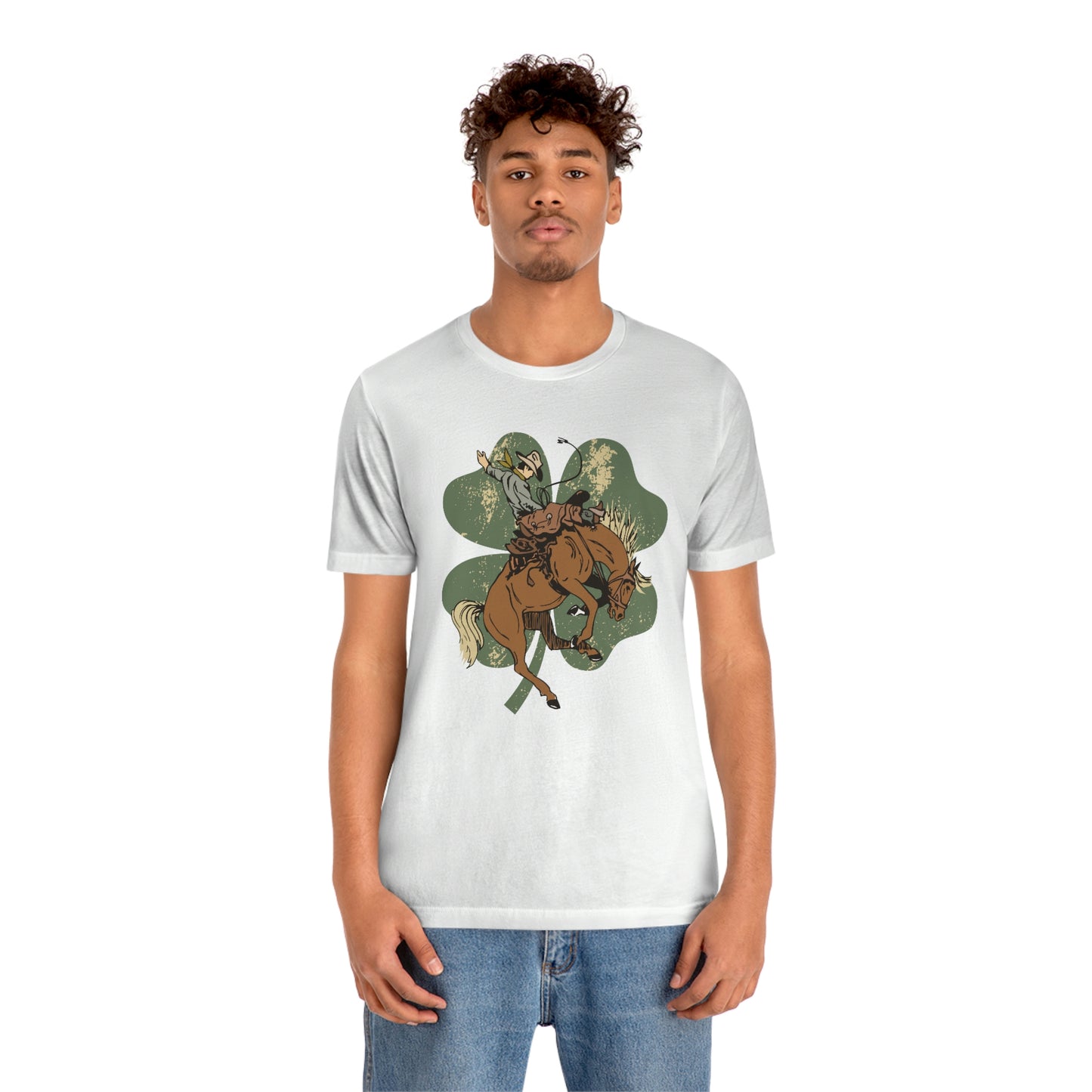 "Lucky Cowboy" Unisex Jersey Short Sleeve Tee (Bella Cavas 3001)