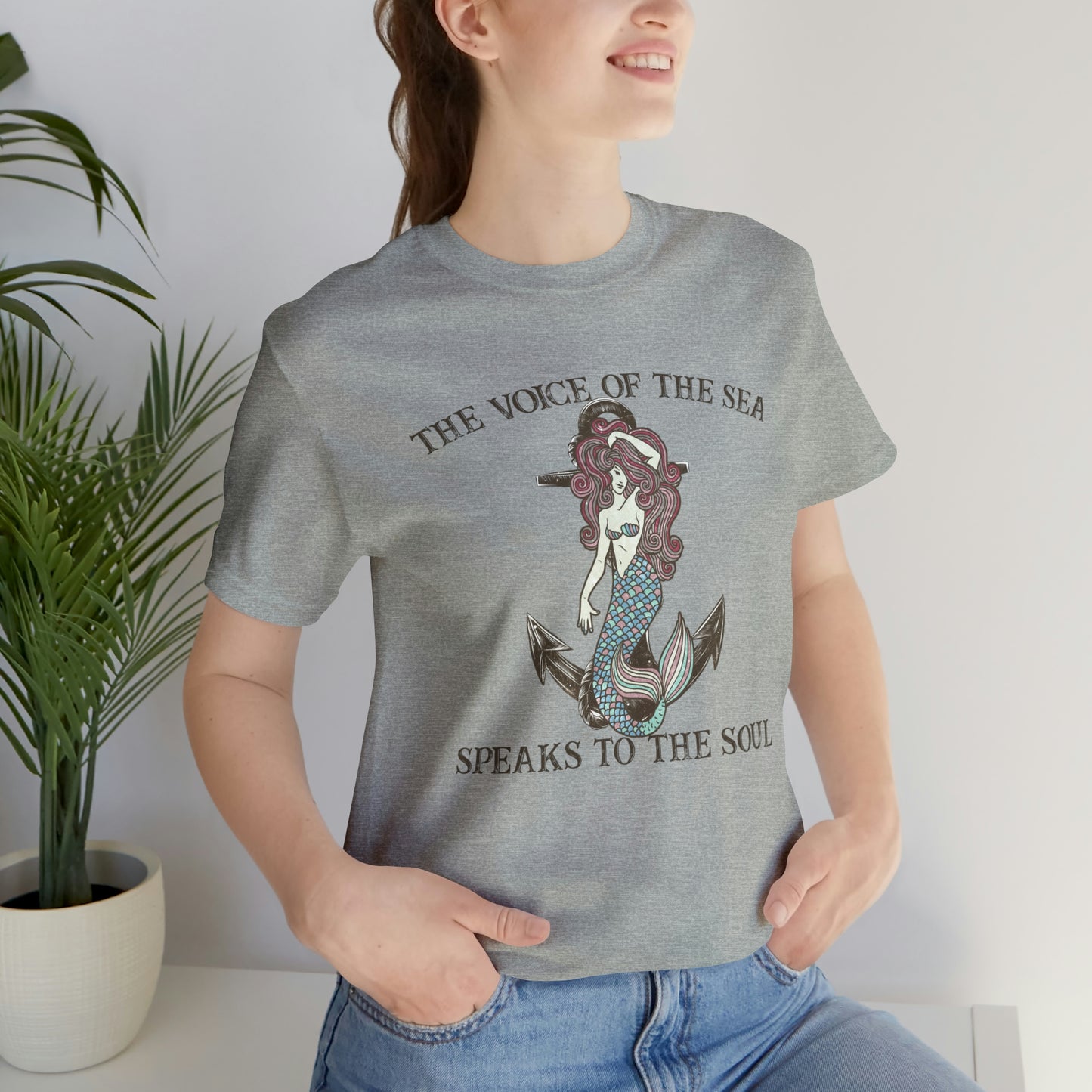 "The Voice of the Sea Speaks to the Soul" Bella Canvas Short Sleeve Tee