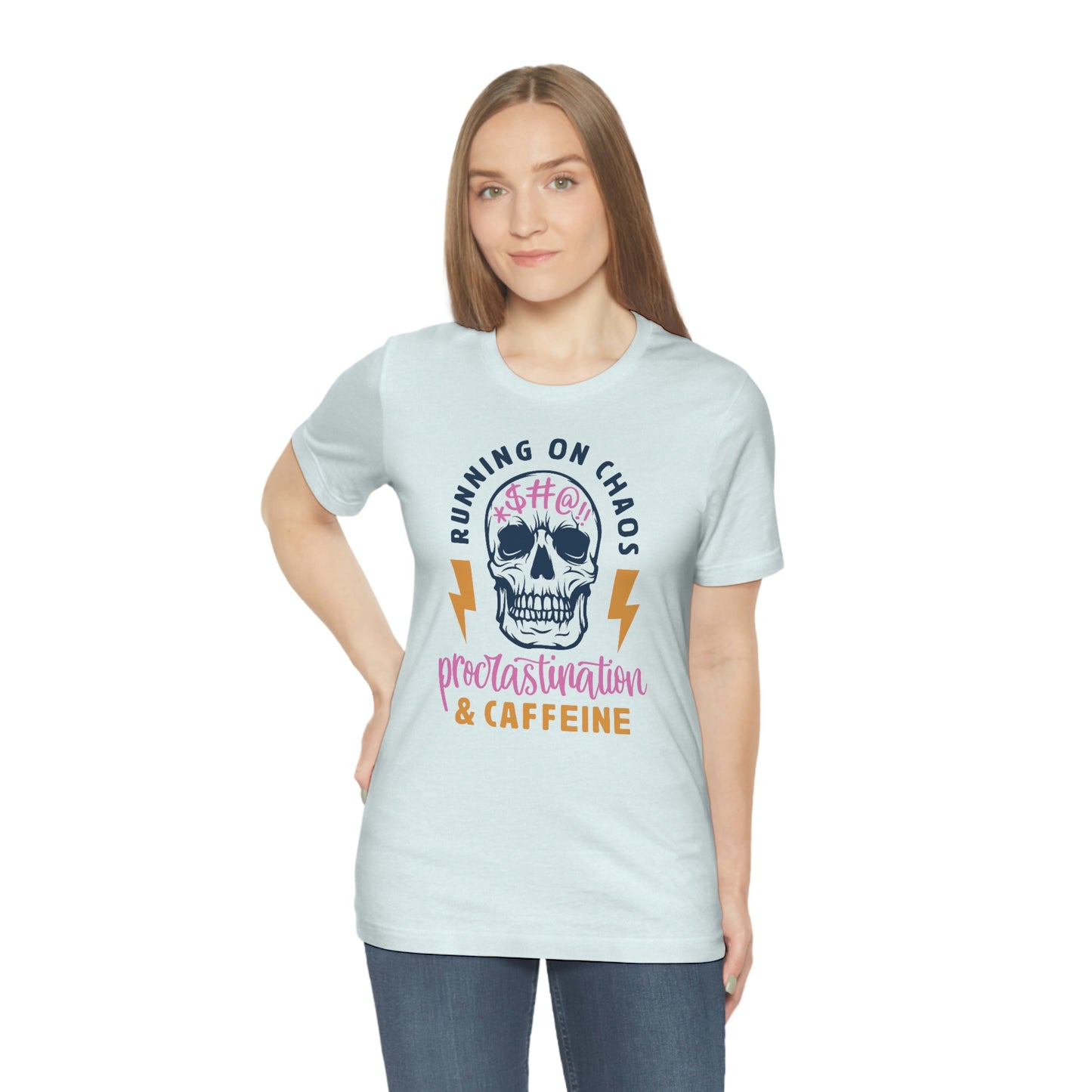 "Chaos and Caffeine" Unisex Jersey Short Sleeve Tee