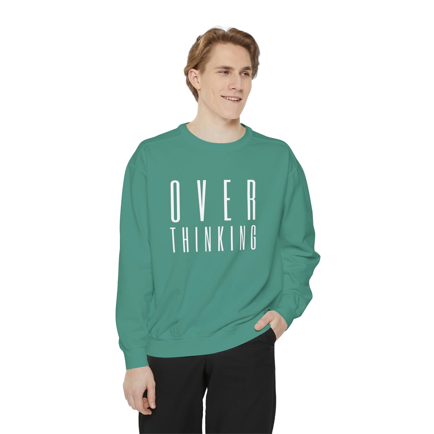 "Over Thinking" Comfort Colors Sweatshirt