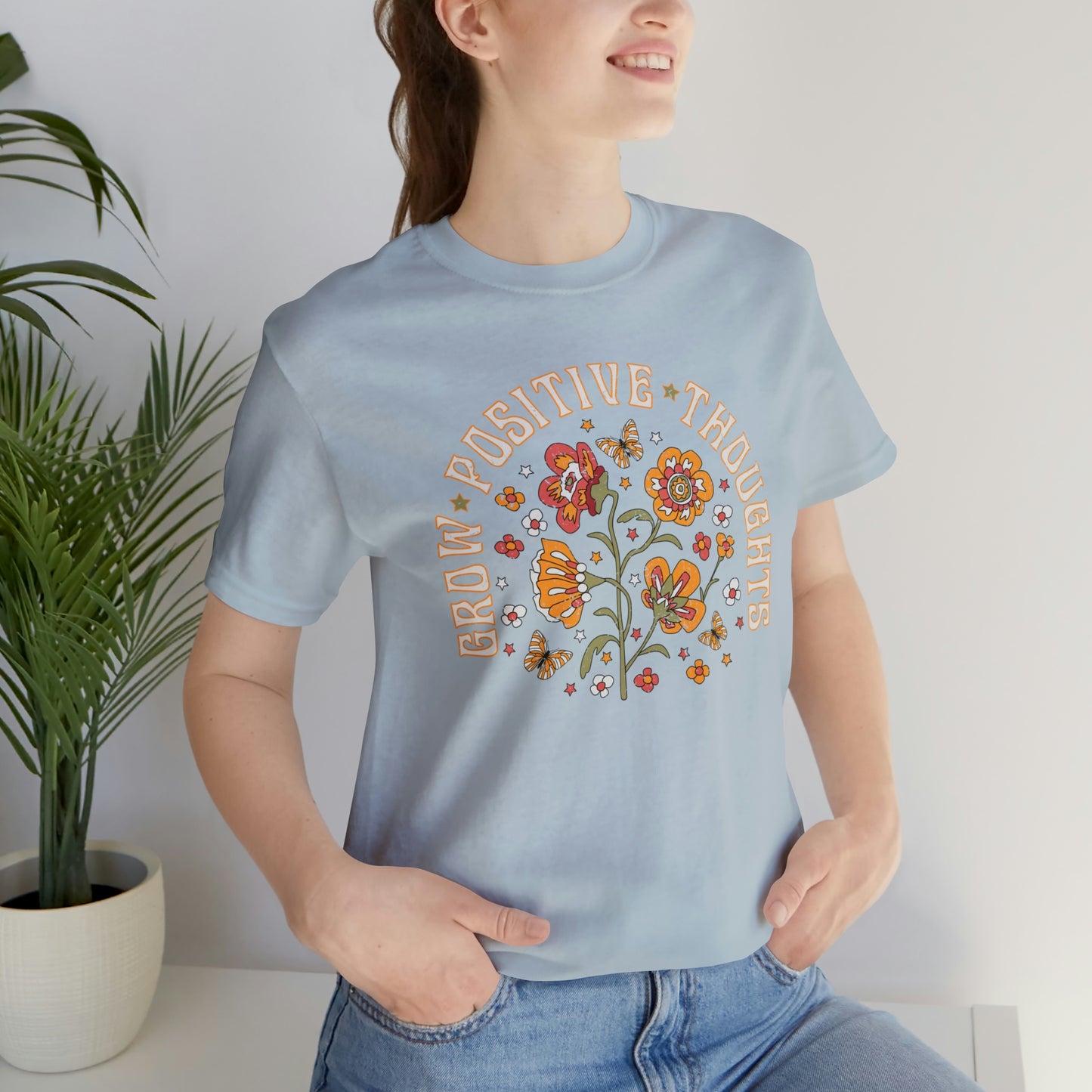 "Grow Positive Thoughts" Bella Canvas Short Sleeve Tee