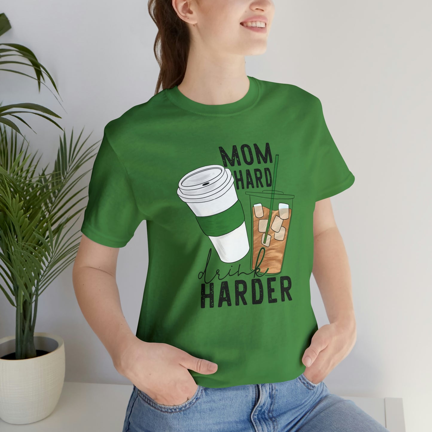 "Mom Hard, Drink Harder" Bella Canvas Short Sleeve Tee