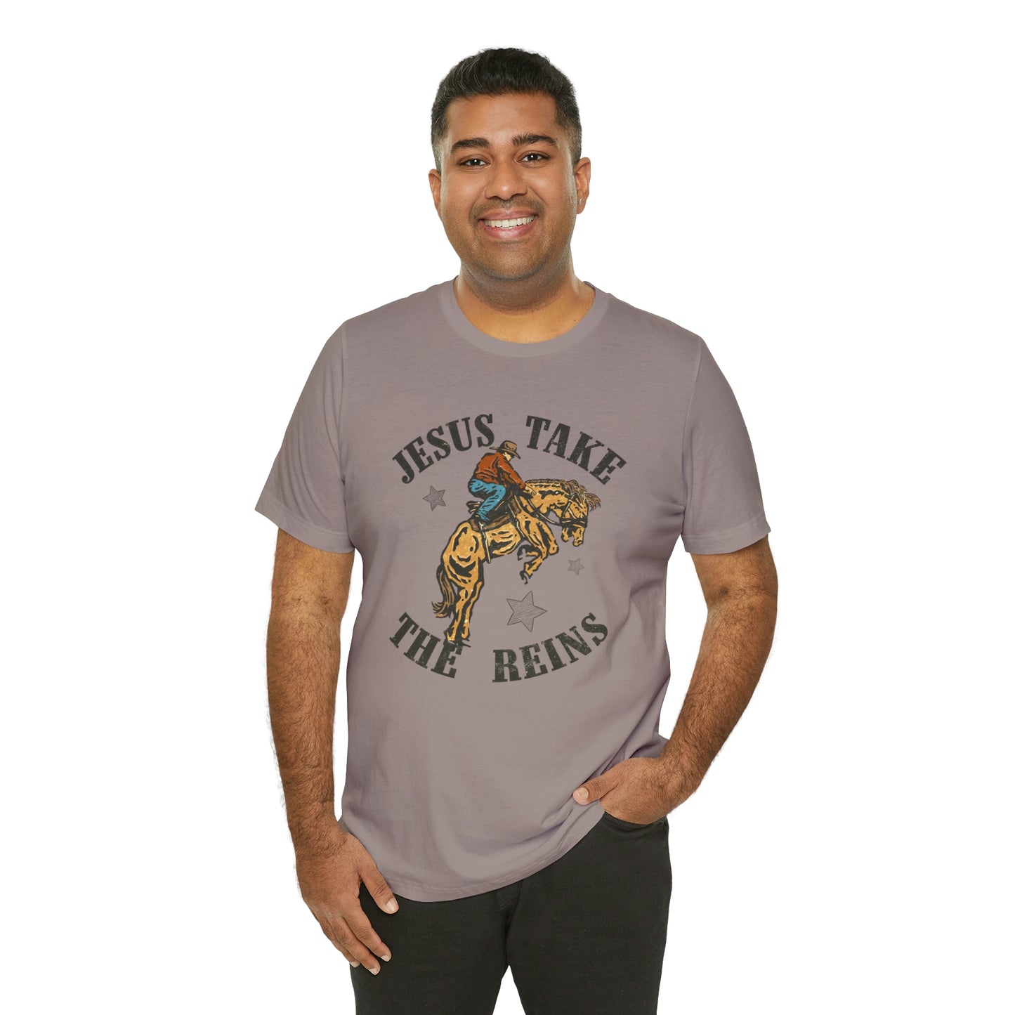 "Jesus Take the Reins" Bella Canvas Short Sleeve Tee