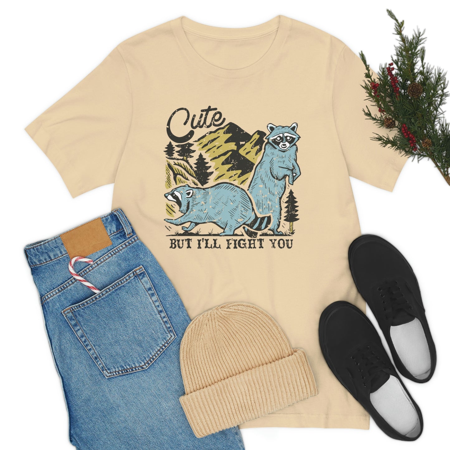 "Cute, but I'll fight you" Bella Canvas Unisex Jersey Short Sleeve Tee