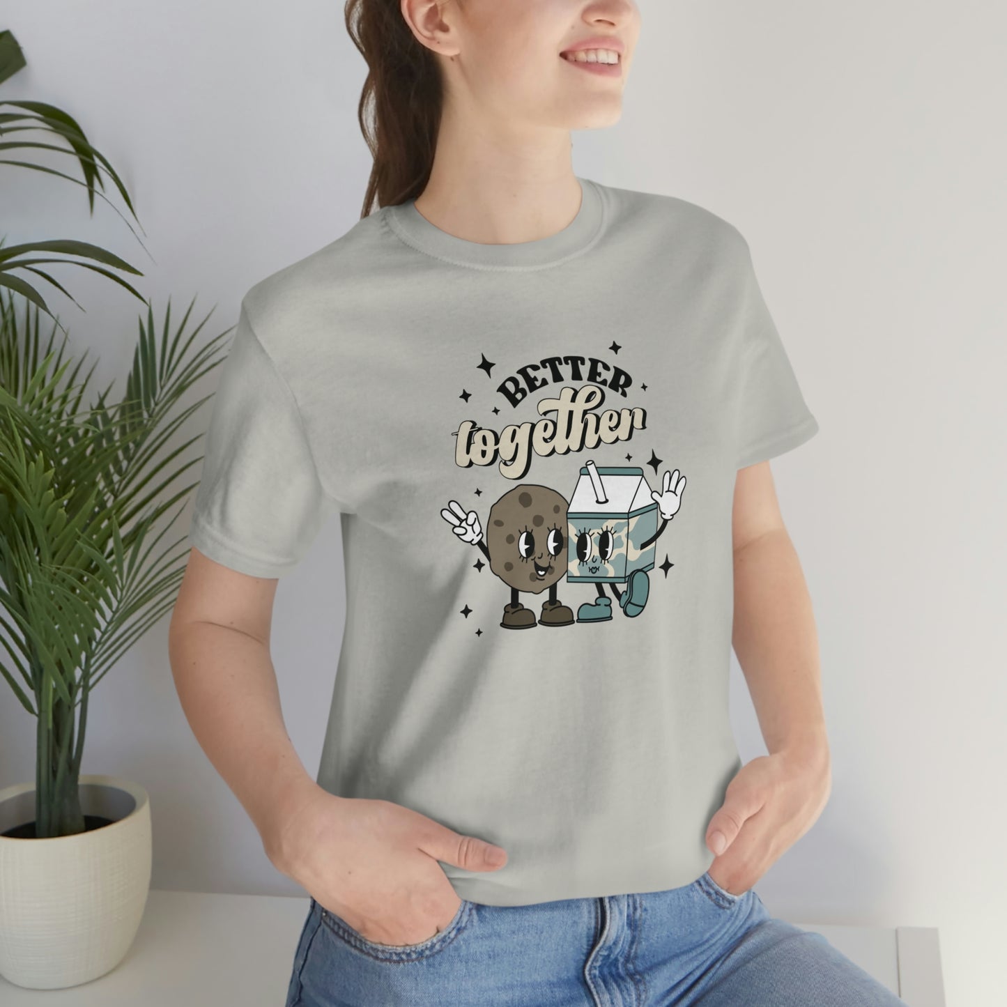 "Better Together- Milk and Cookies" Bella Canvas Unisex Jersey Short Sleeve Tee