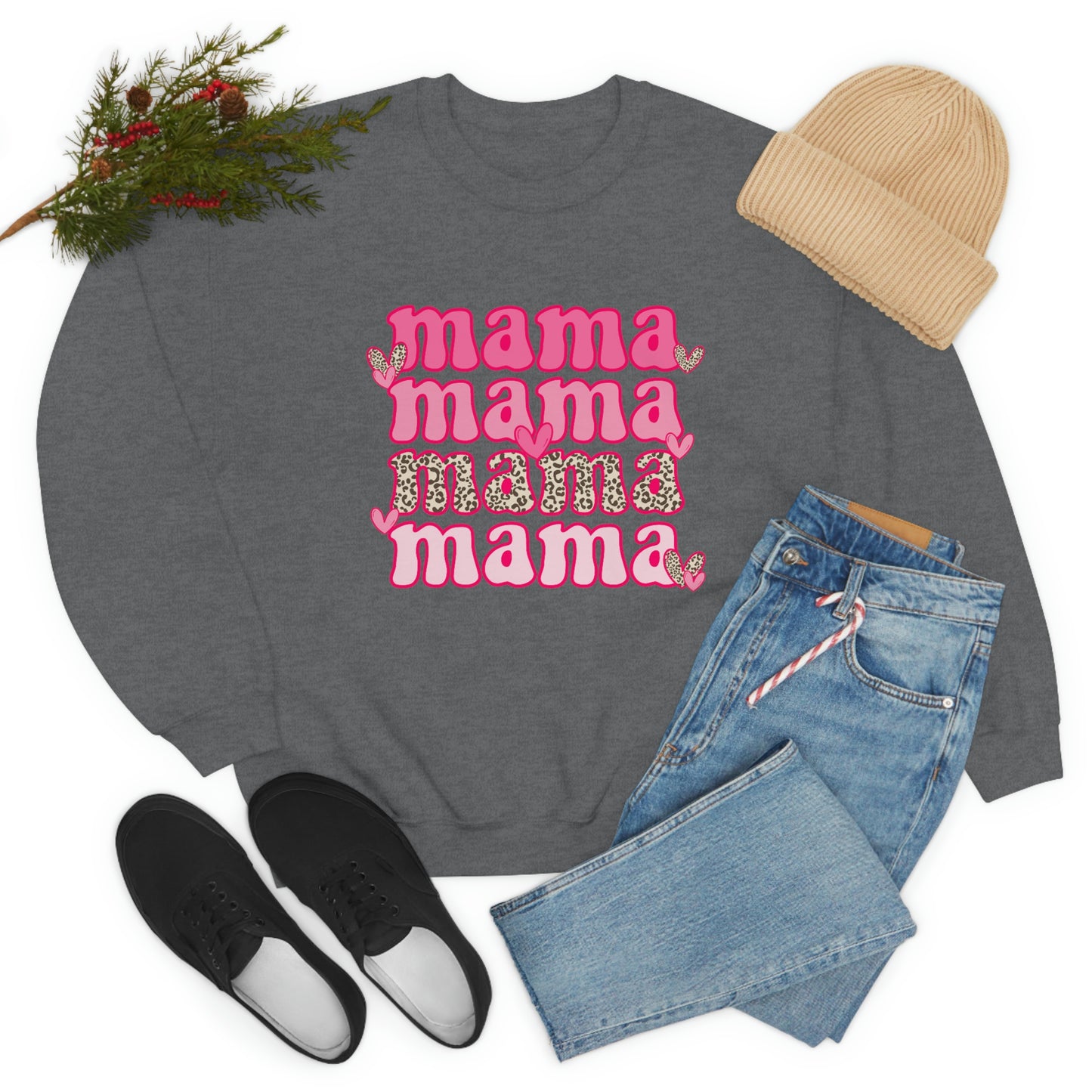 "Mama" Unisex Heavy Blend™ Crewneck Sweatshirt