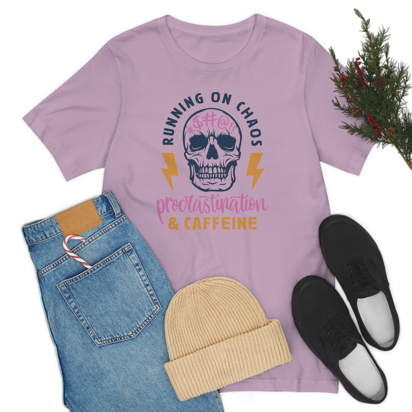 "Chaos and Caffeine" Unisex Jersey Short Sleeve Tee