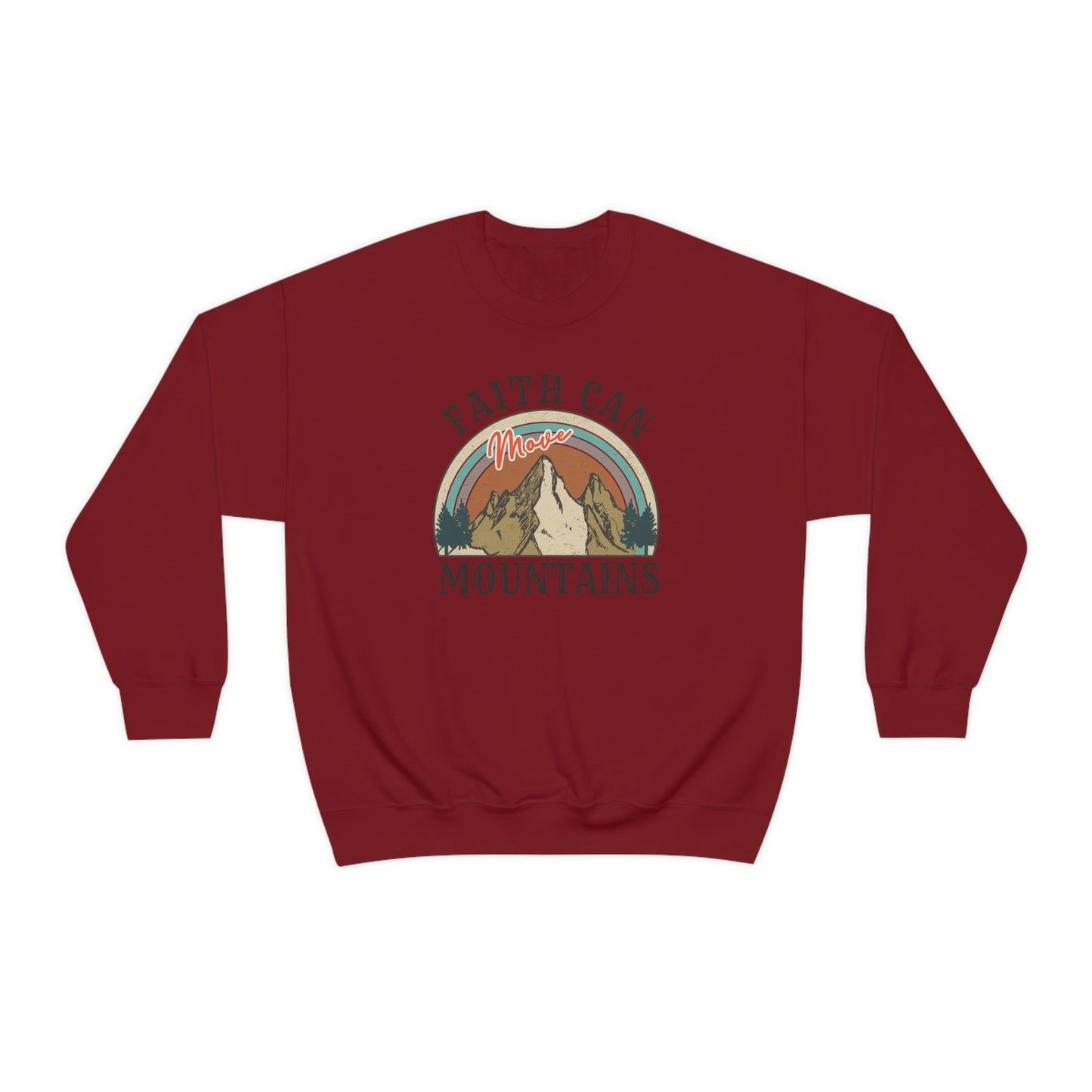 "Faith Can Move Mountains" Unisex Heavy Blend™ Crewneck Sweatshirt