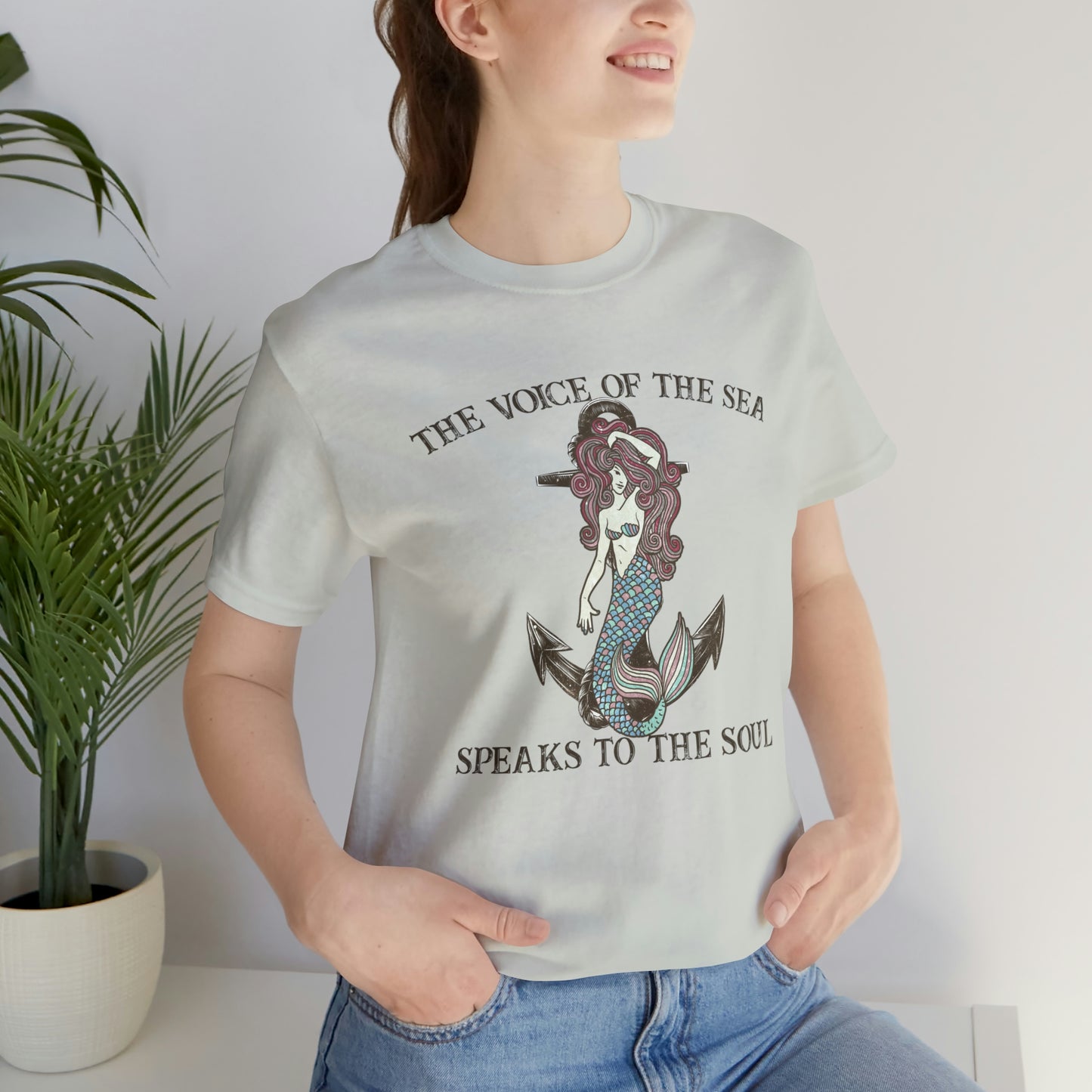 "The Voice of the Sea Speaks to the Soul" Bella Canvas Short Sleeve Tee