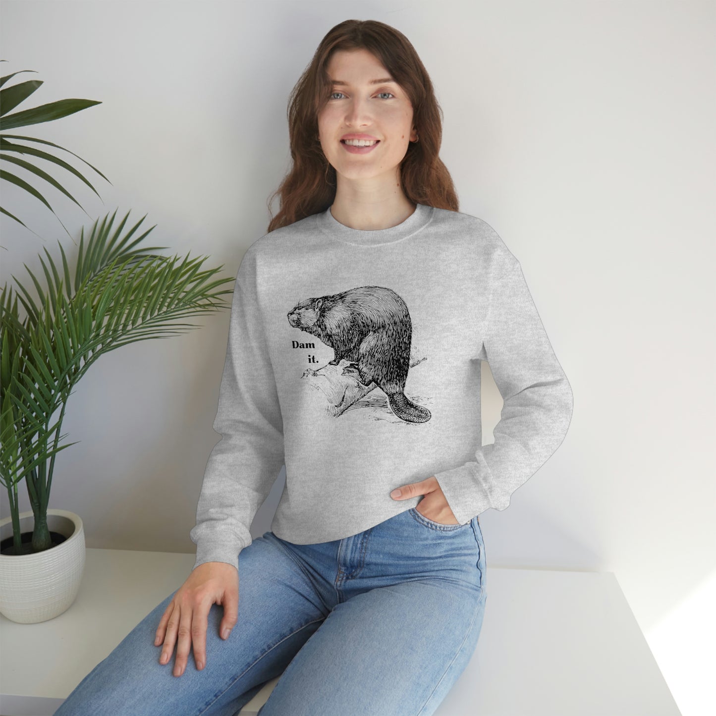 "Dam it" Gildan Graphic Crewneck Sweatshirt