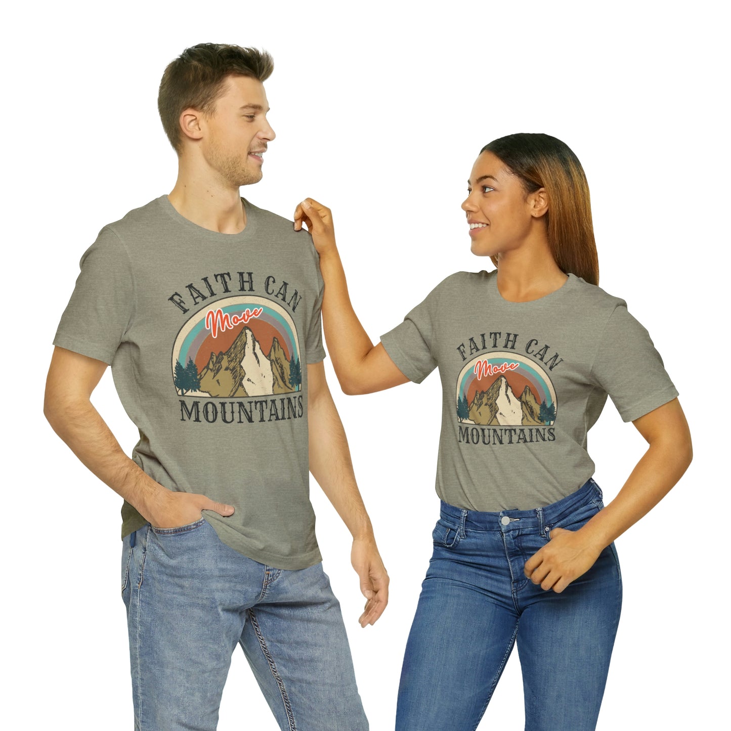 "Faith Can Move Mountains" Bella Canvas Short Sleeve Tee